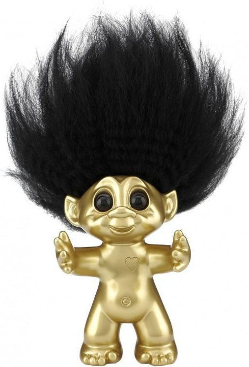 [product_category]-Goodlucktroll Matt Brass Look/ Black Hair, 9cm-Goodlucktroll-5711336008251-93423-GOO-1