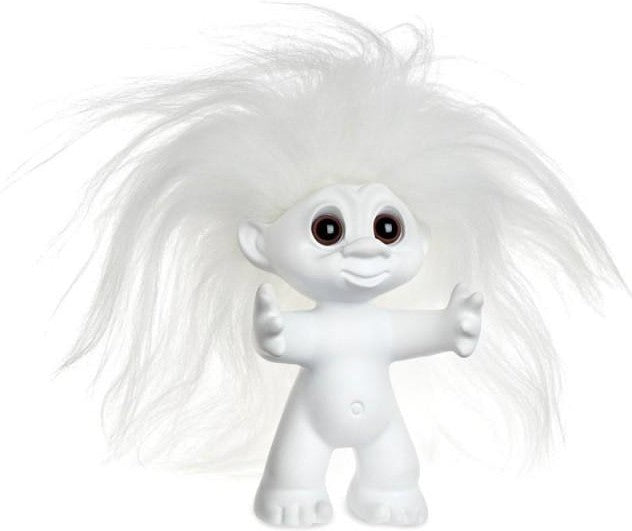 [product_category]-Goodlucktroll Matt White/ White Hair, 9cm-Goodlucktroll-5711336000842-92953-GOO-1