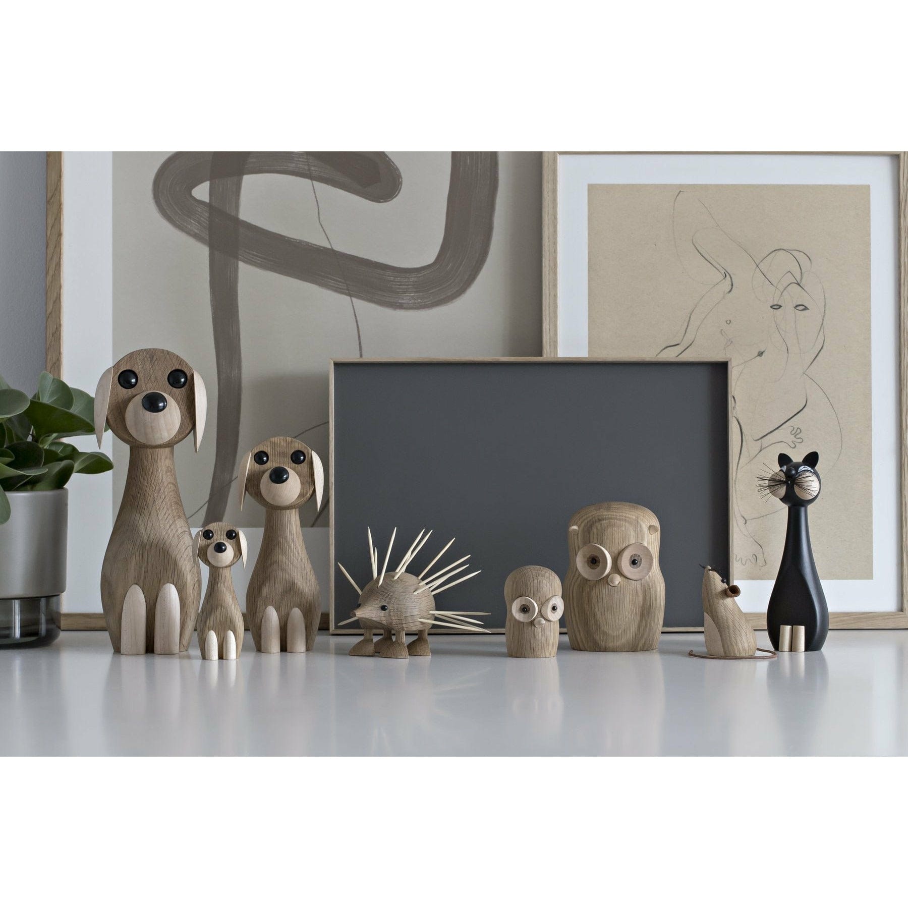 Gunnar Flørning Owl Wooden Figure, 6 cm