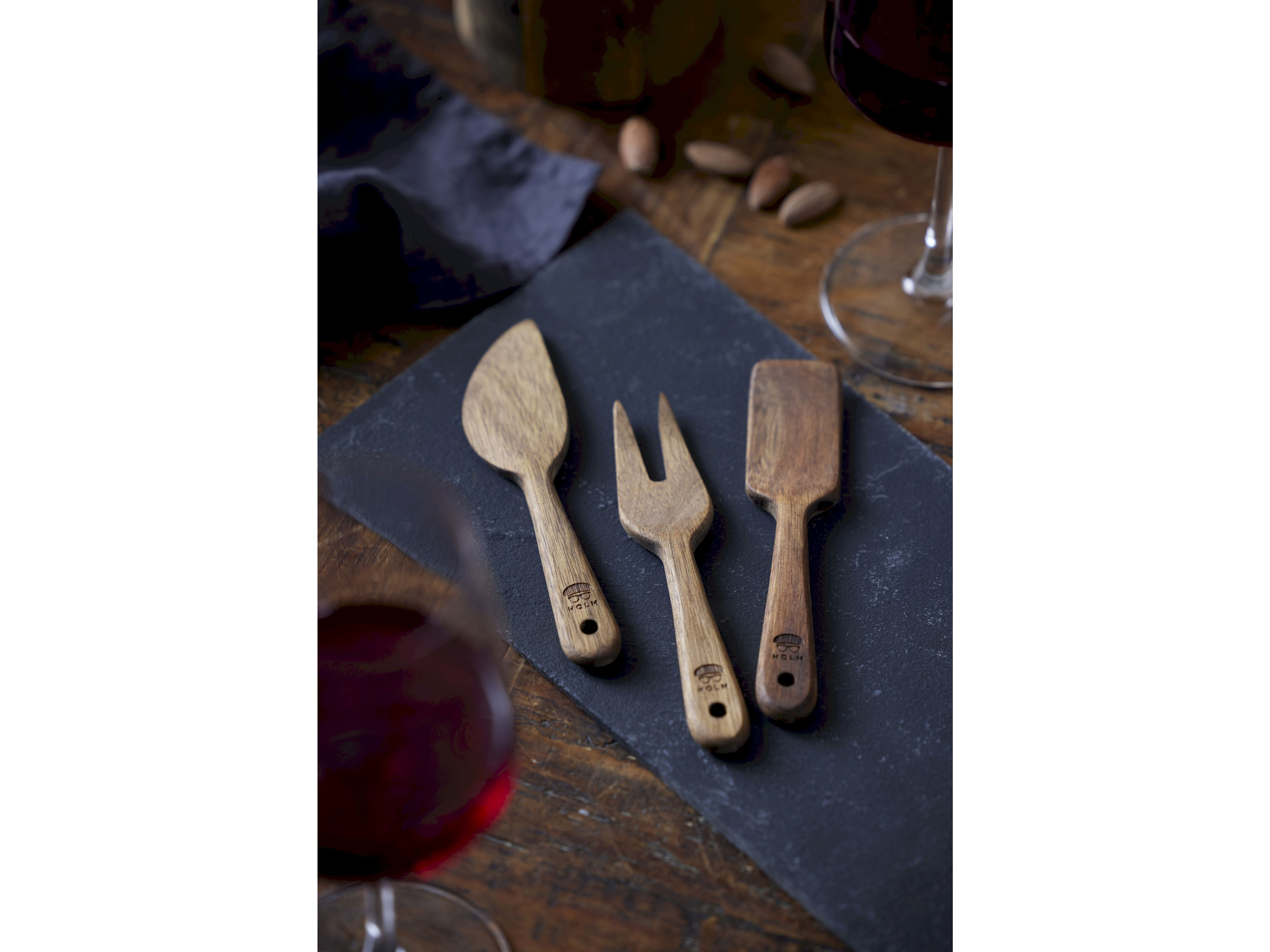 [product_category]-Holm Cheese Knife Set Of 3, Acacia Wood-Holm-5722000281900-28190-HOL-3