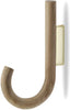 Hook Oak/Brass, 1,9 cm
