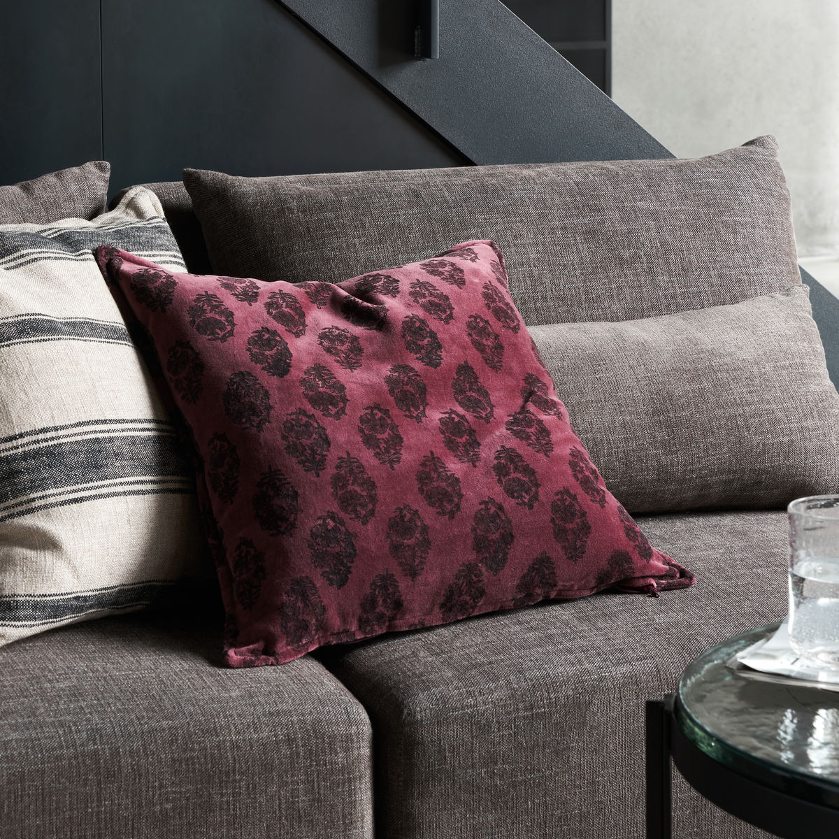 [product_category]-House Doctor Cushion cover, HDBetto, Plum-House Doctor-5707644857544-261670300-HOU-4