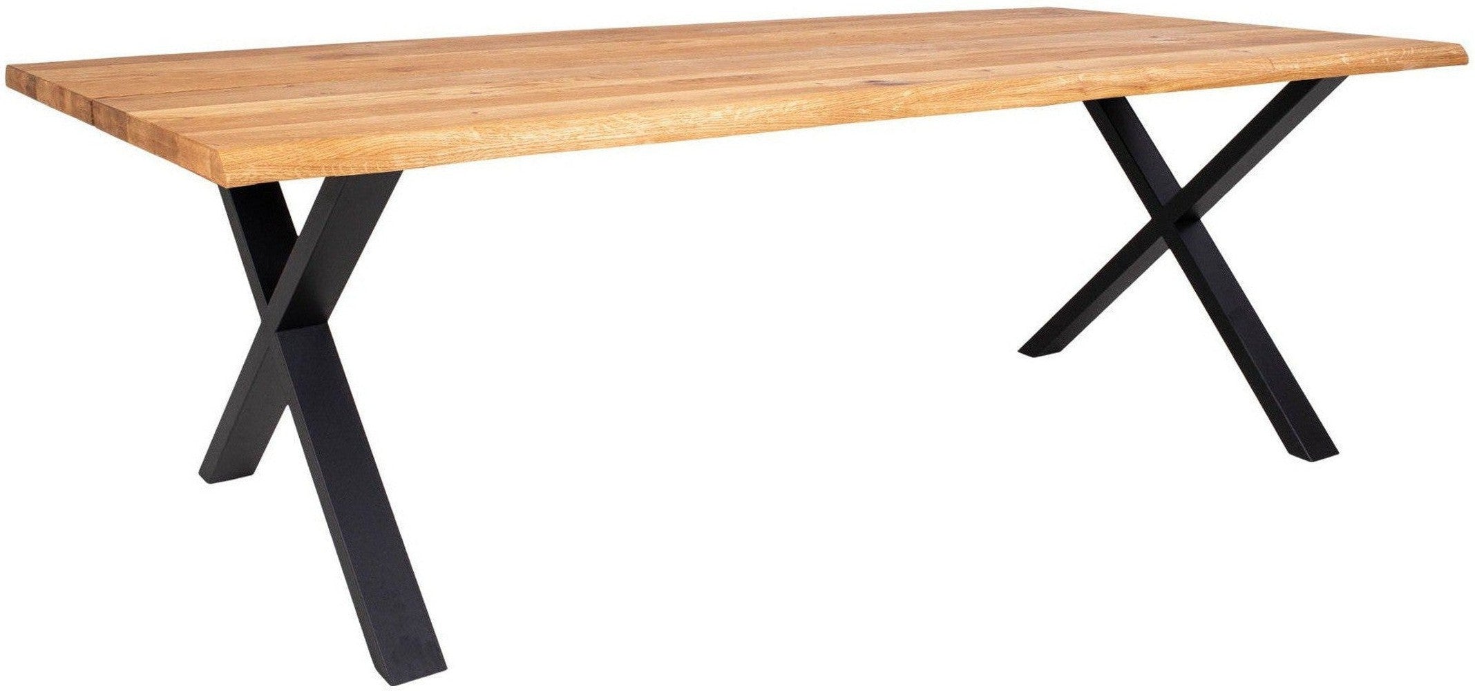 House Nordic Toulon Dining Table, Oiled Oak With Wavy Edge, 95x240x75 Cm, Prepared For Extension