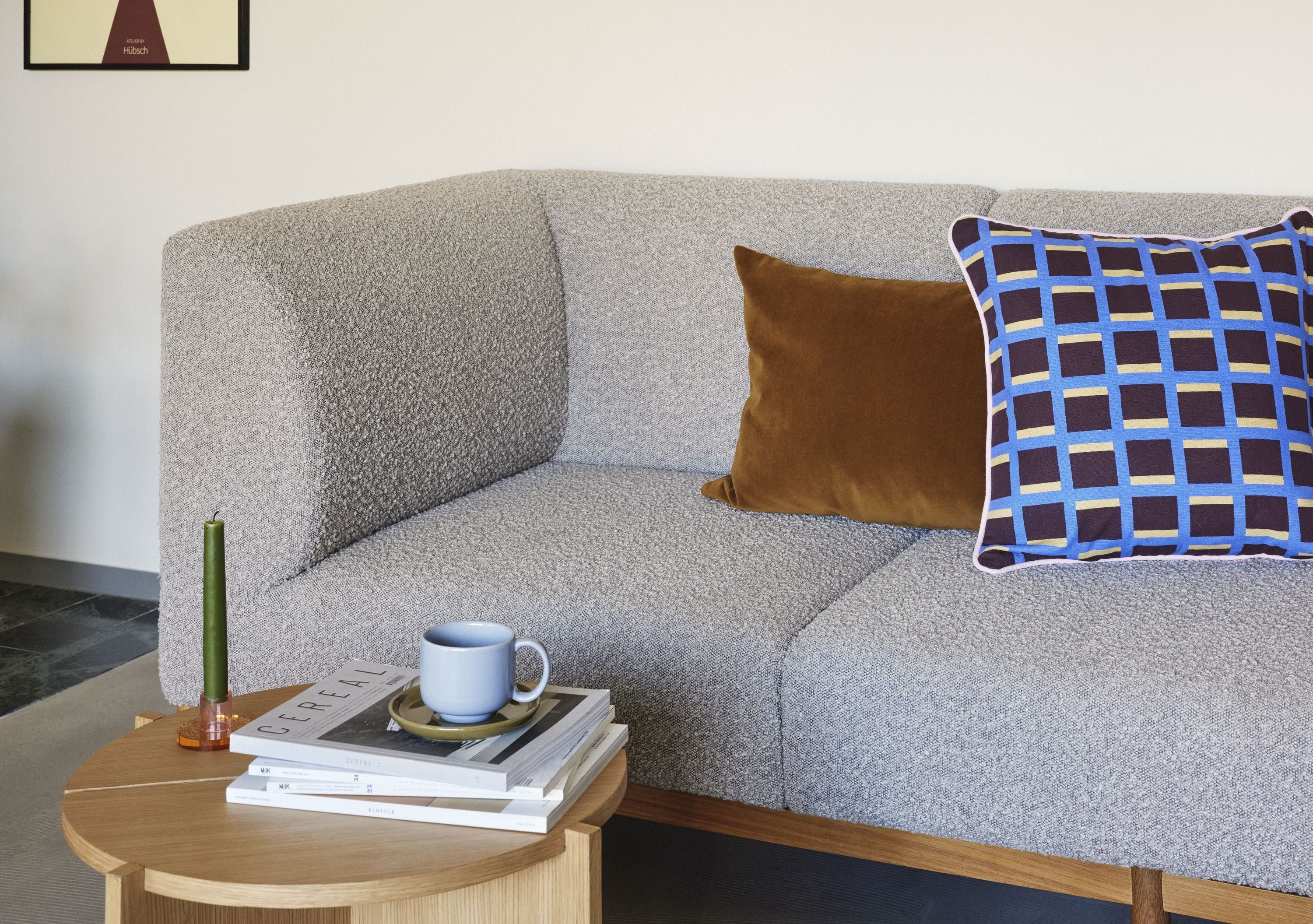 [product_category]-Hübsch Agenda Cushion, Multicolor/Brown/Blue-Hübsch-5712772128992-701701-HUB-10