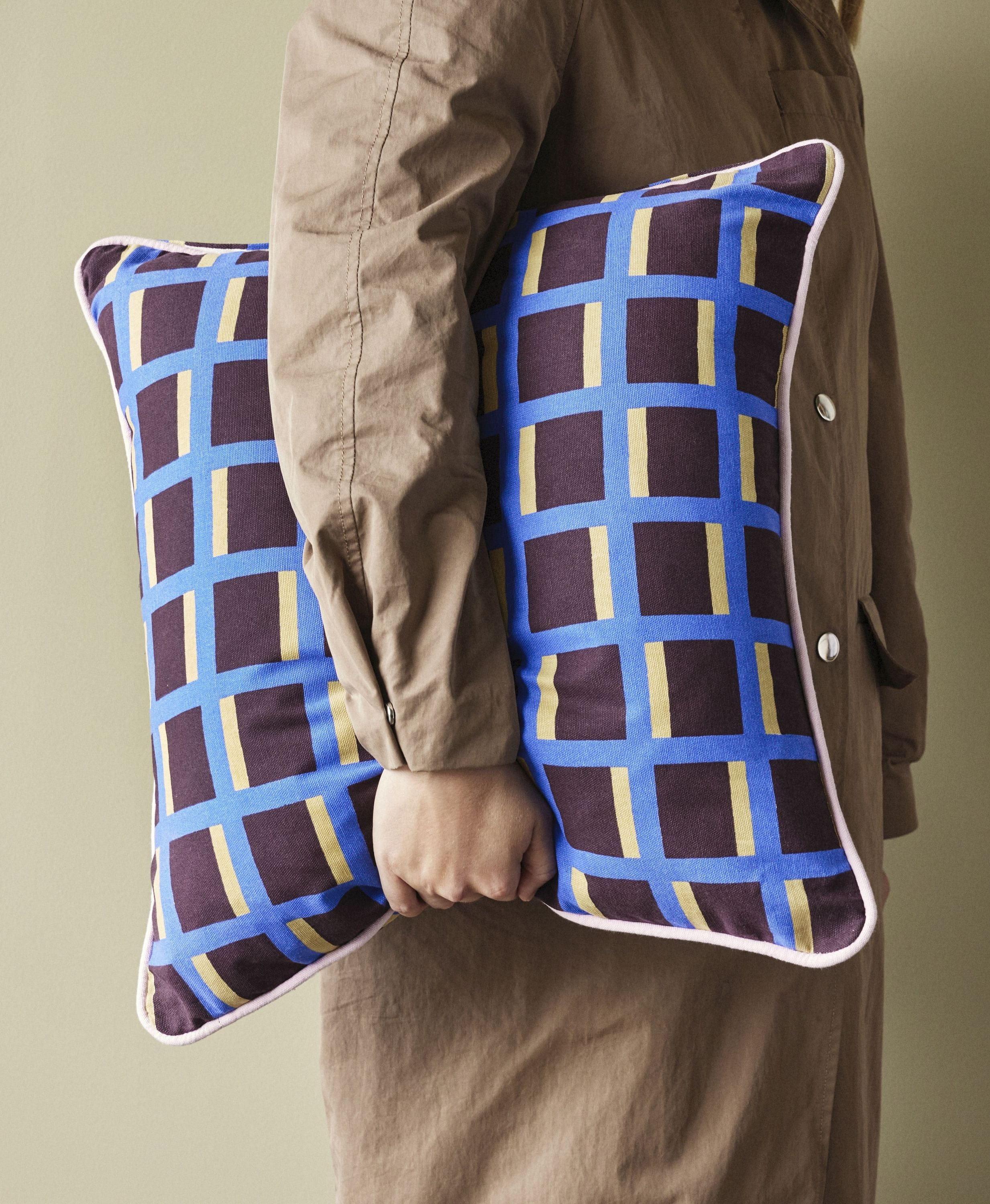 [product_category]-Hübsch Agenda Cushion, Multicolor/Sand/Grey-Hübsch-5712772129029-701702-HUB-19