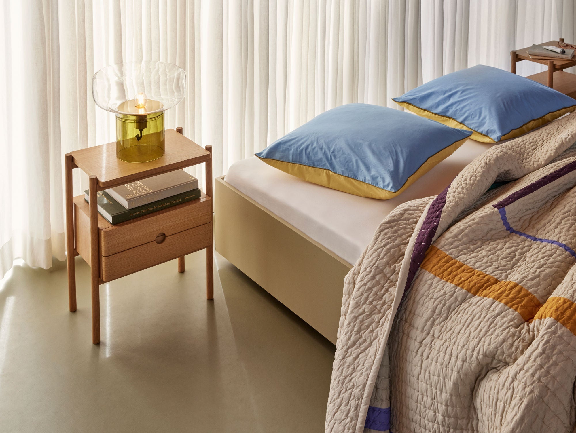 [product_category]-Hübsch Aki Bed Linen 60/220 Blue/Yellow-Hübsch-5712772114827-061406-HUB-4