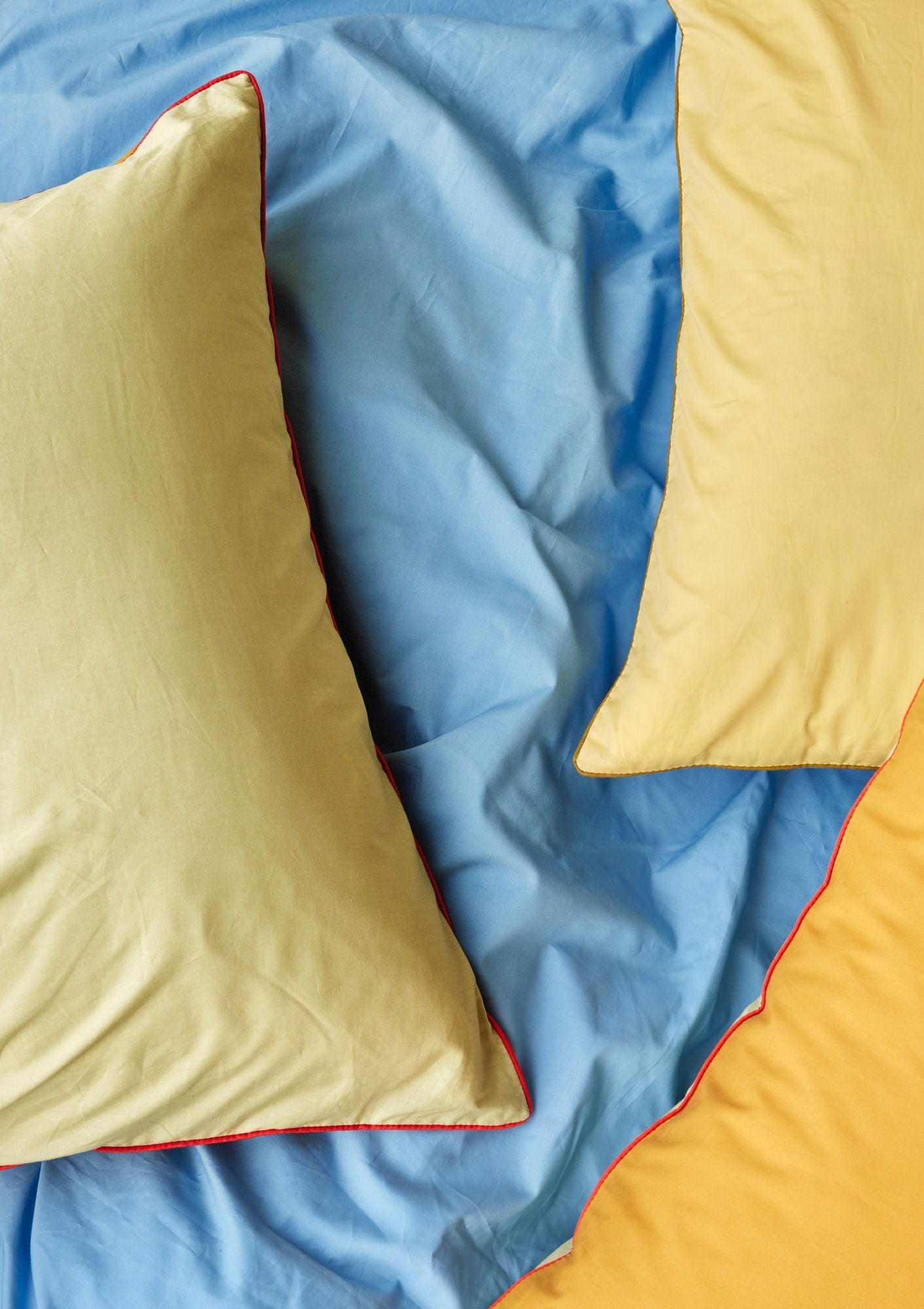 [product_category]-Hübsch Aki Bed Linen 60/220 Blue/Yellow-Hübsch-5712772114827-061406-HUB-5