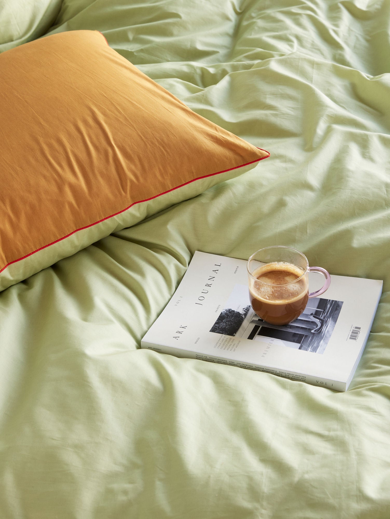 [product_category]-Hübsch Aki Bed Linen 60/220 Orange/Green-Hübsch-5712772114735-061402-HUB-11