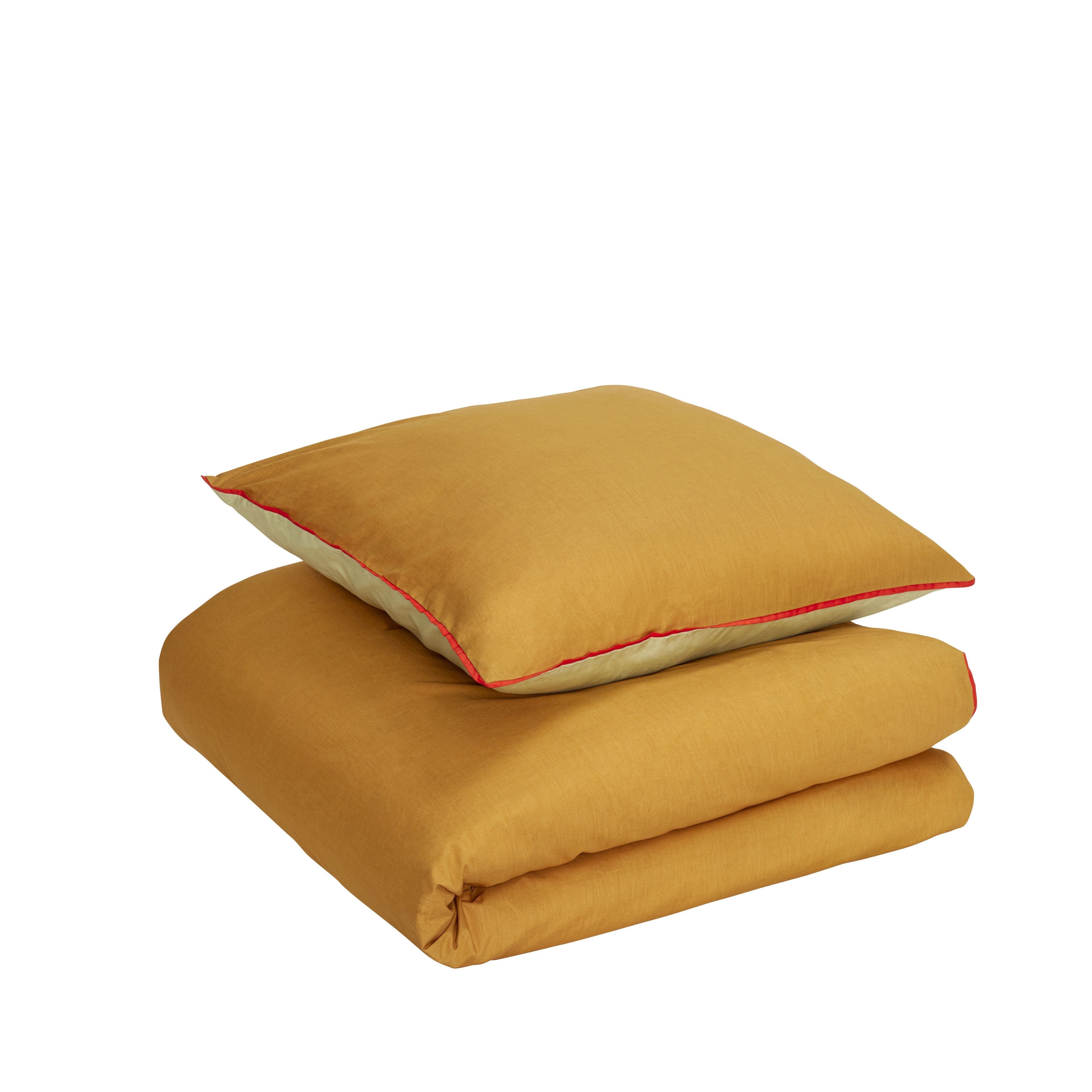 [product_category]-Hübsch Aki Bed Linen 60/220, Orange/Green-Hübsch-5712772114735-61402-HUB-1