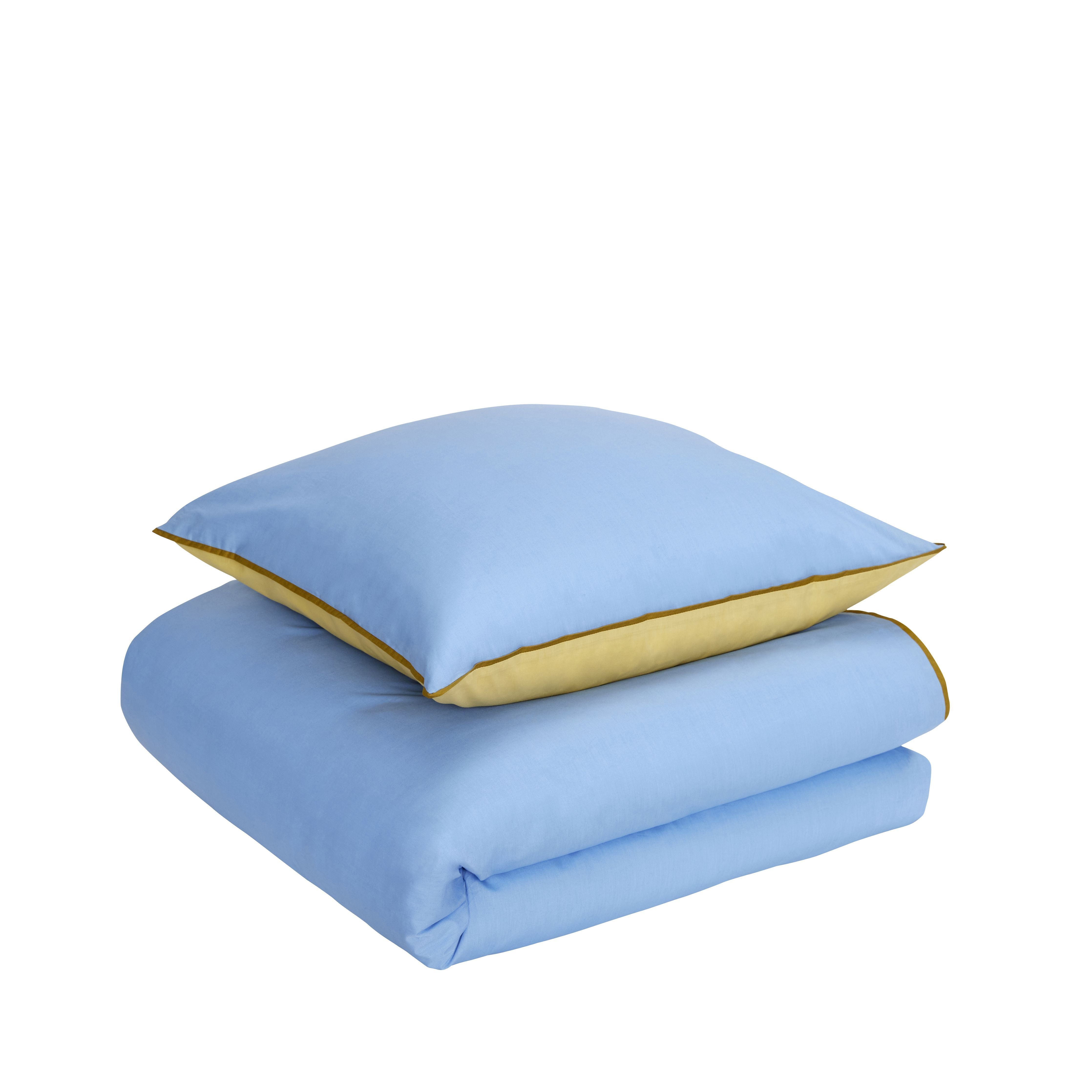 [product_category]-Hübsch Aki Bed Linen 80/200, Blue/Yellow-Hübsch-5712772114889-61408-HUB-1