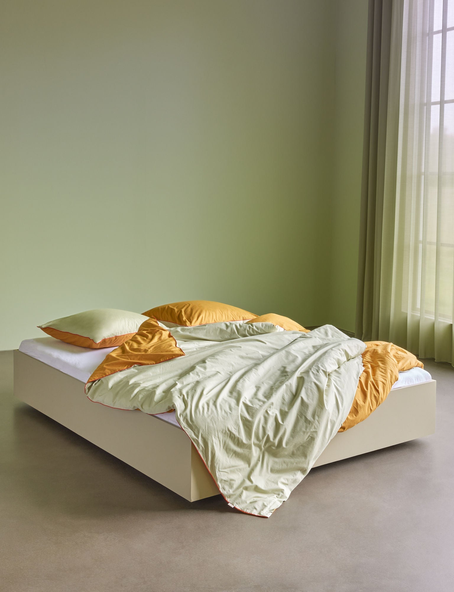 [product_category]-Hübsch Aki Bed Linen 80/220 Orange/Green-Hübsch-5712772114766-061404-HUB-6