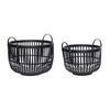Hübsch Alchemie mand rattan zwarte set van 2