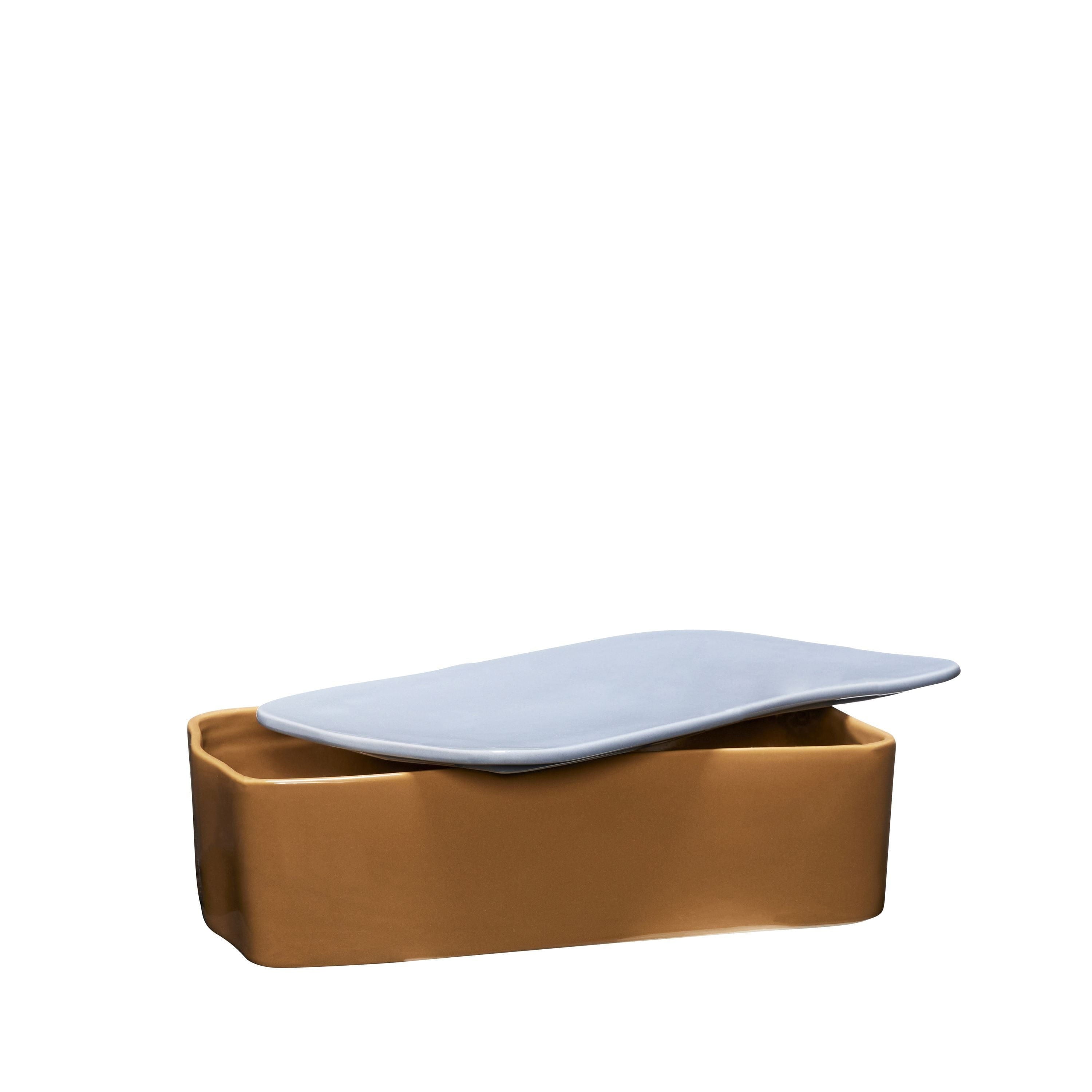 [product_category]-Hübsch Amare Desk Organizer Large, Brown/Light Blue-Hübsch-5712772129418-211704-HUB-2