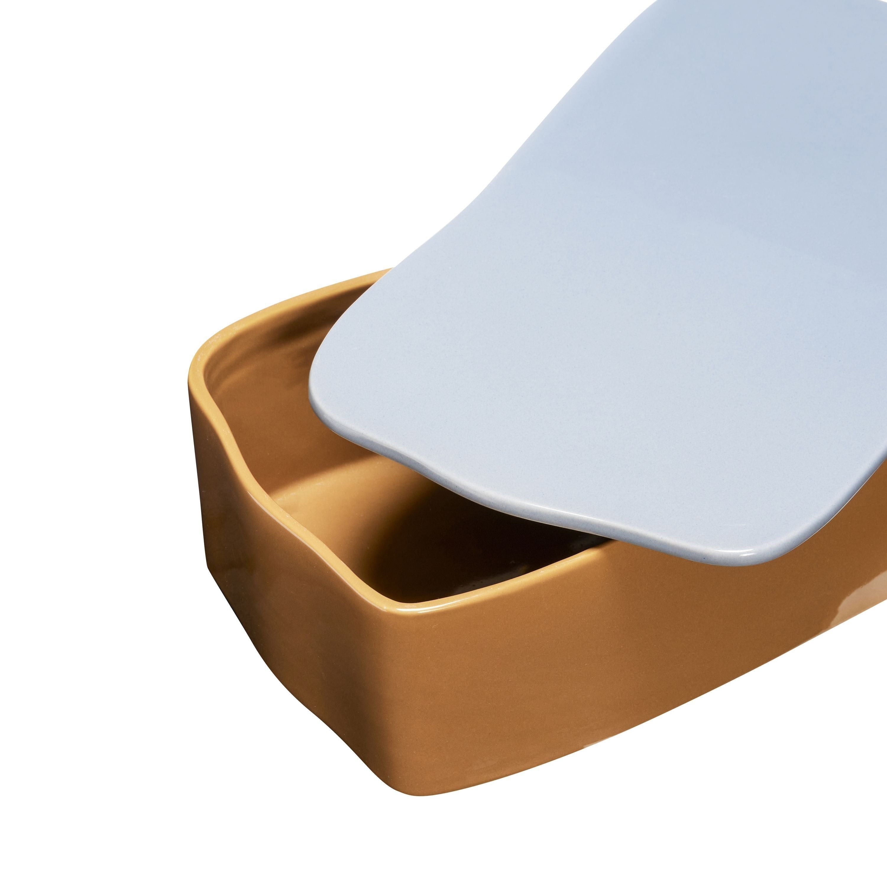 [product_category]-Hübsch Amare Desk Organizer Large, Brown/Light Blue-Hübsch-5712772129418-211704-HUB-3
