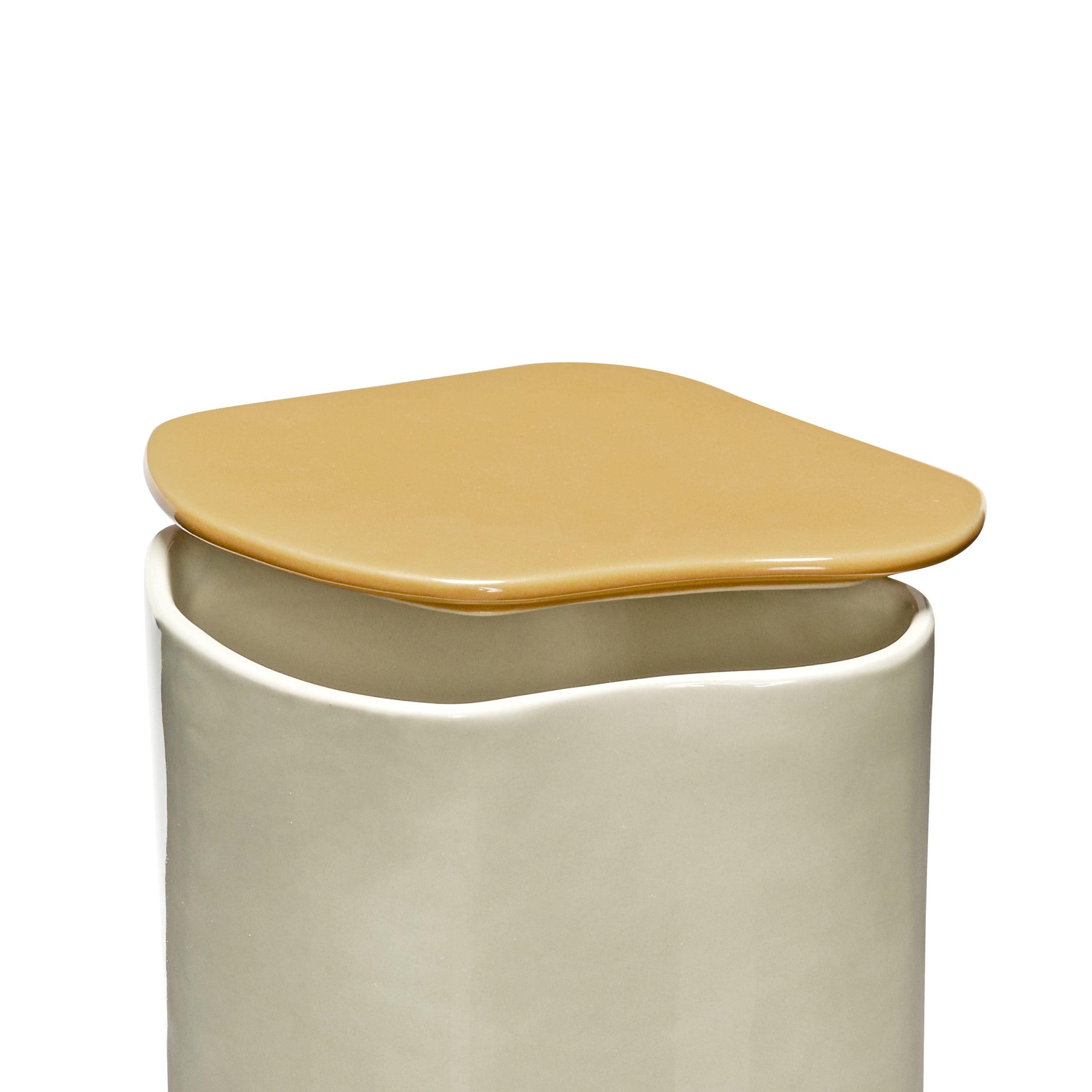 [product_category]-Hübsch Amare Storage With Lid Small, Sand/Brown-Hübsch-5712772129326-211701-HUB-2