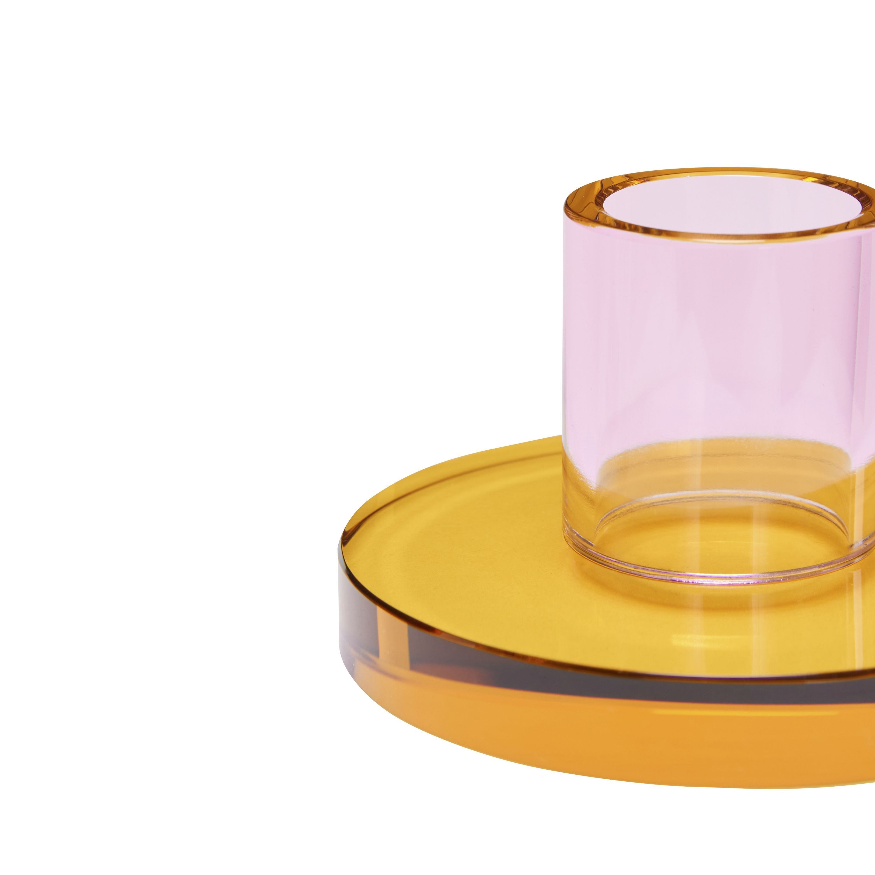 [product_category]-Hübsch Astra Candle Holder Small, Pink/Orange-Hübsch-5712772129982-991702-HUB-14