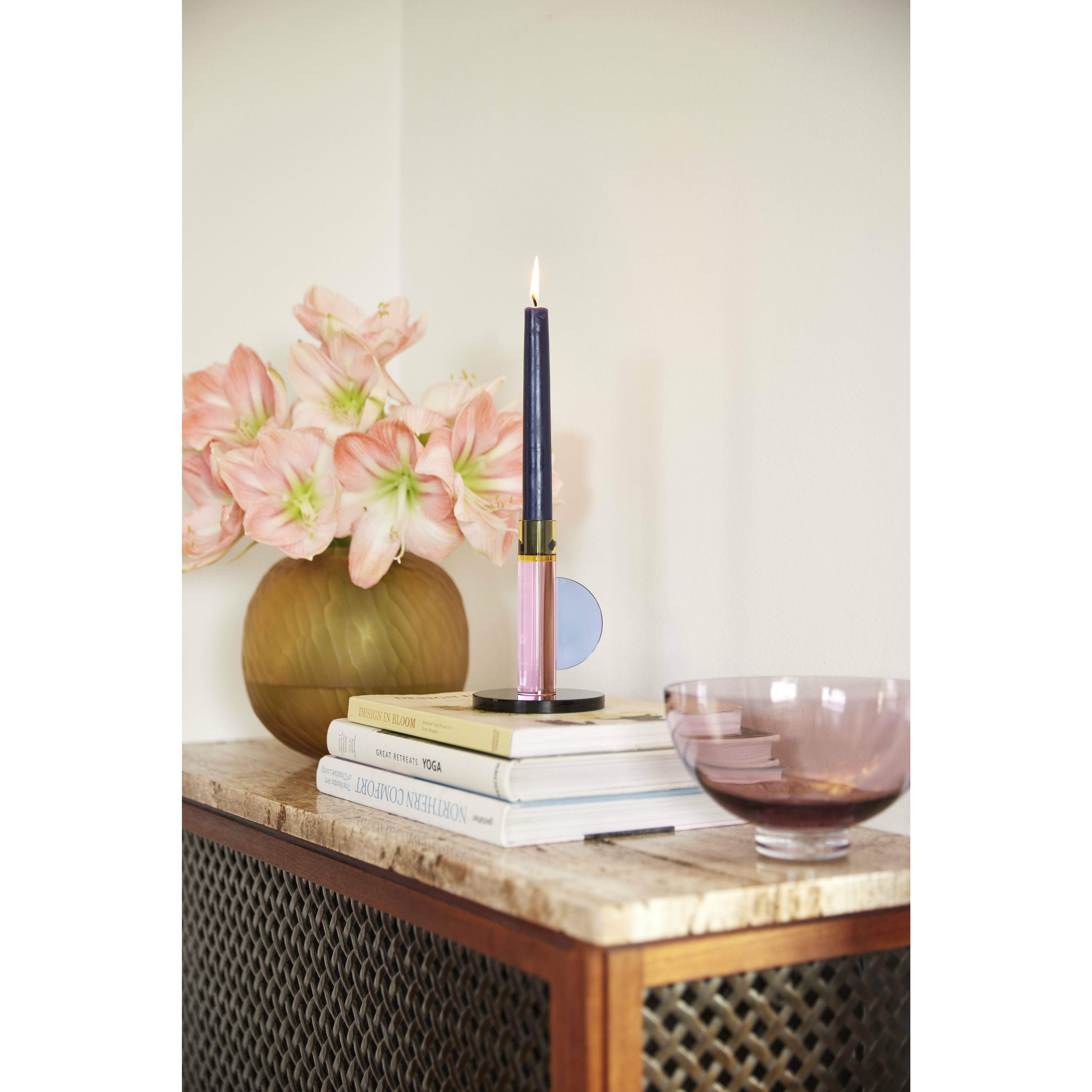 [product_category]-Hübsch Astro Candlestick, Pink/Yellow/Green/Blue-Hübsch-5712772118542-991419-HUB-7