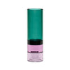 Hübsch Astro Tealight Holder Crystal, Green/Pink
