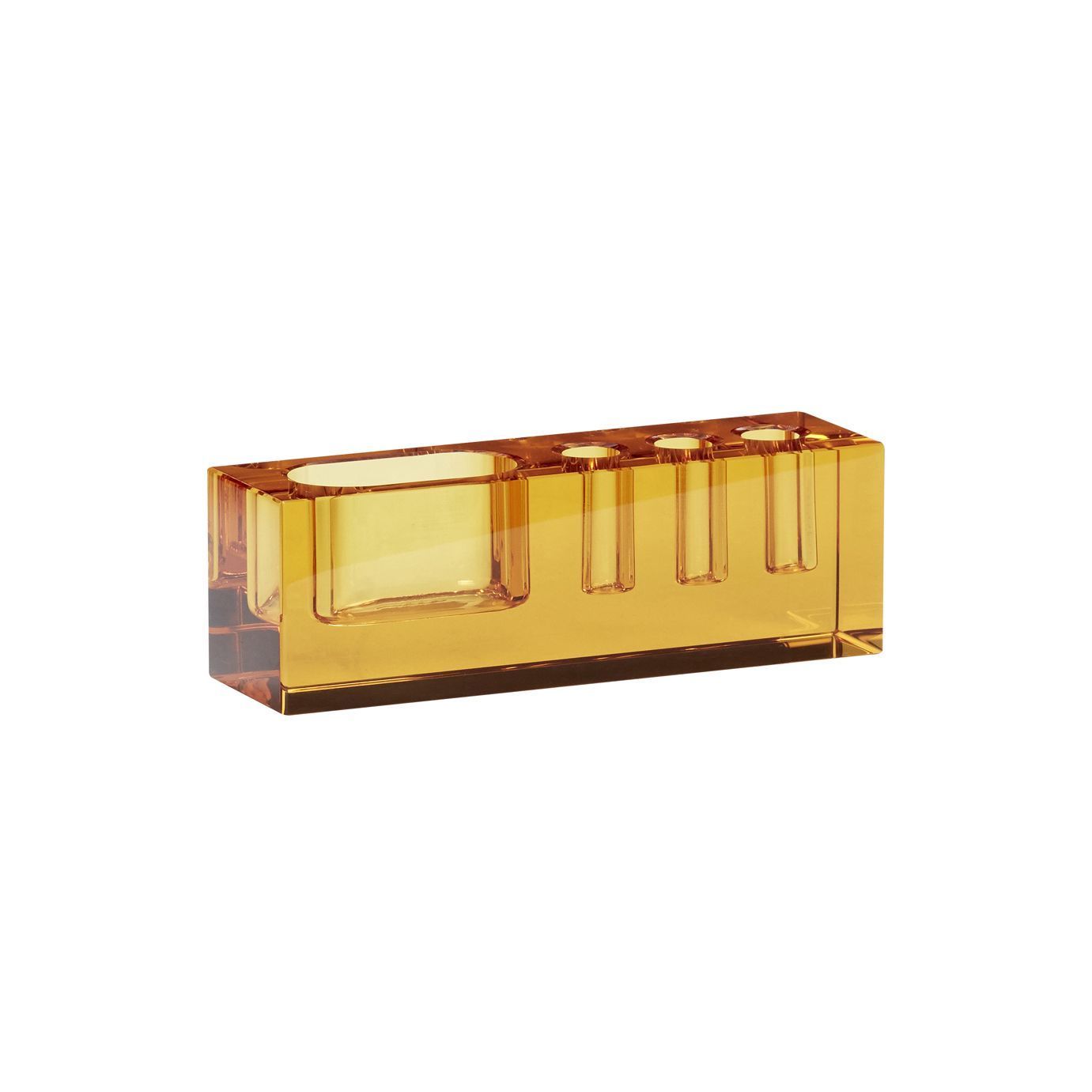 Hübsch Blok Desk Organizér Crystal Amber