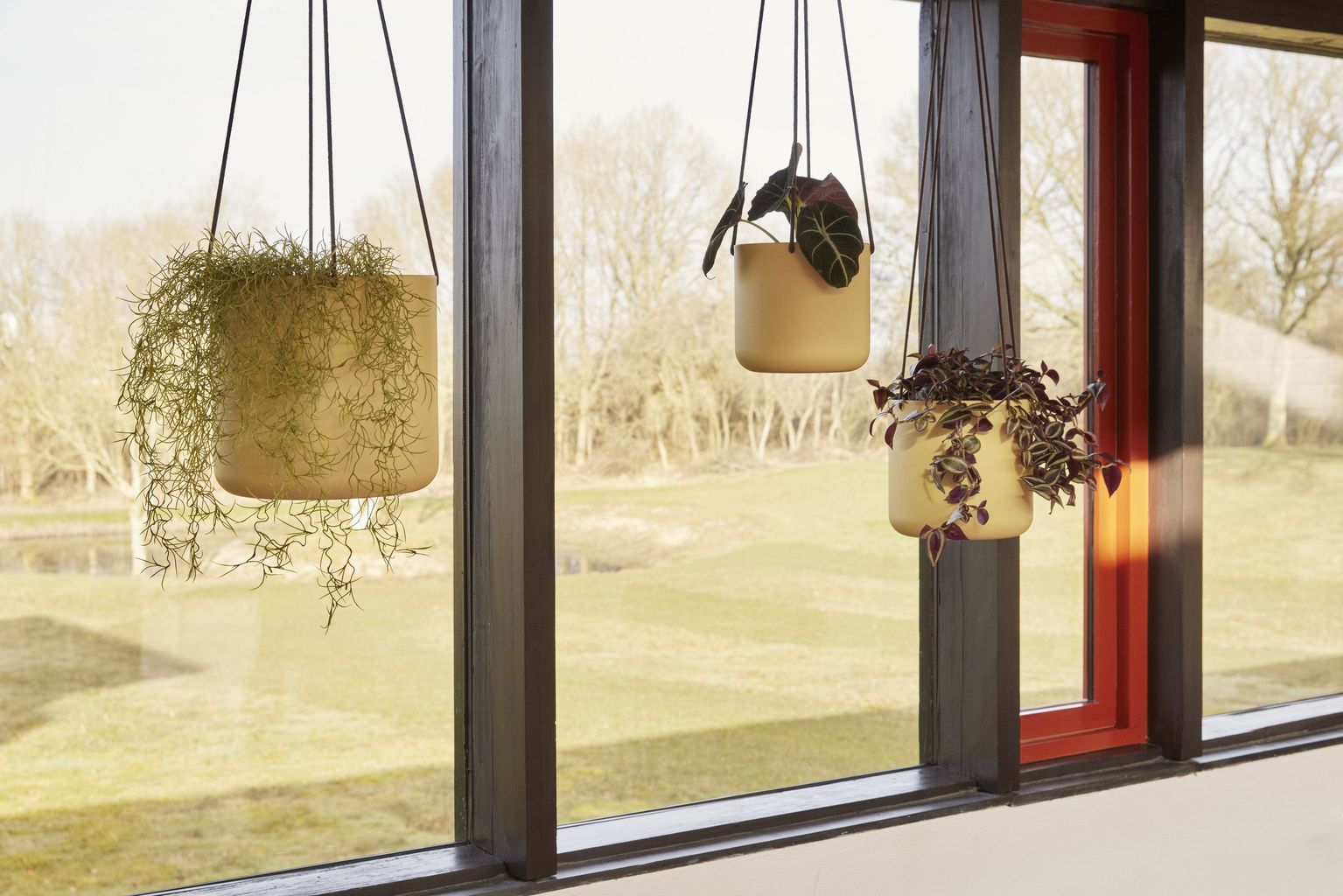 [product_category]-Hübsch Bloom Hanging Pots Set With 3 Large, Brown-Hübsch-5712772128152-941602-HUB-2