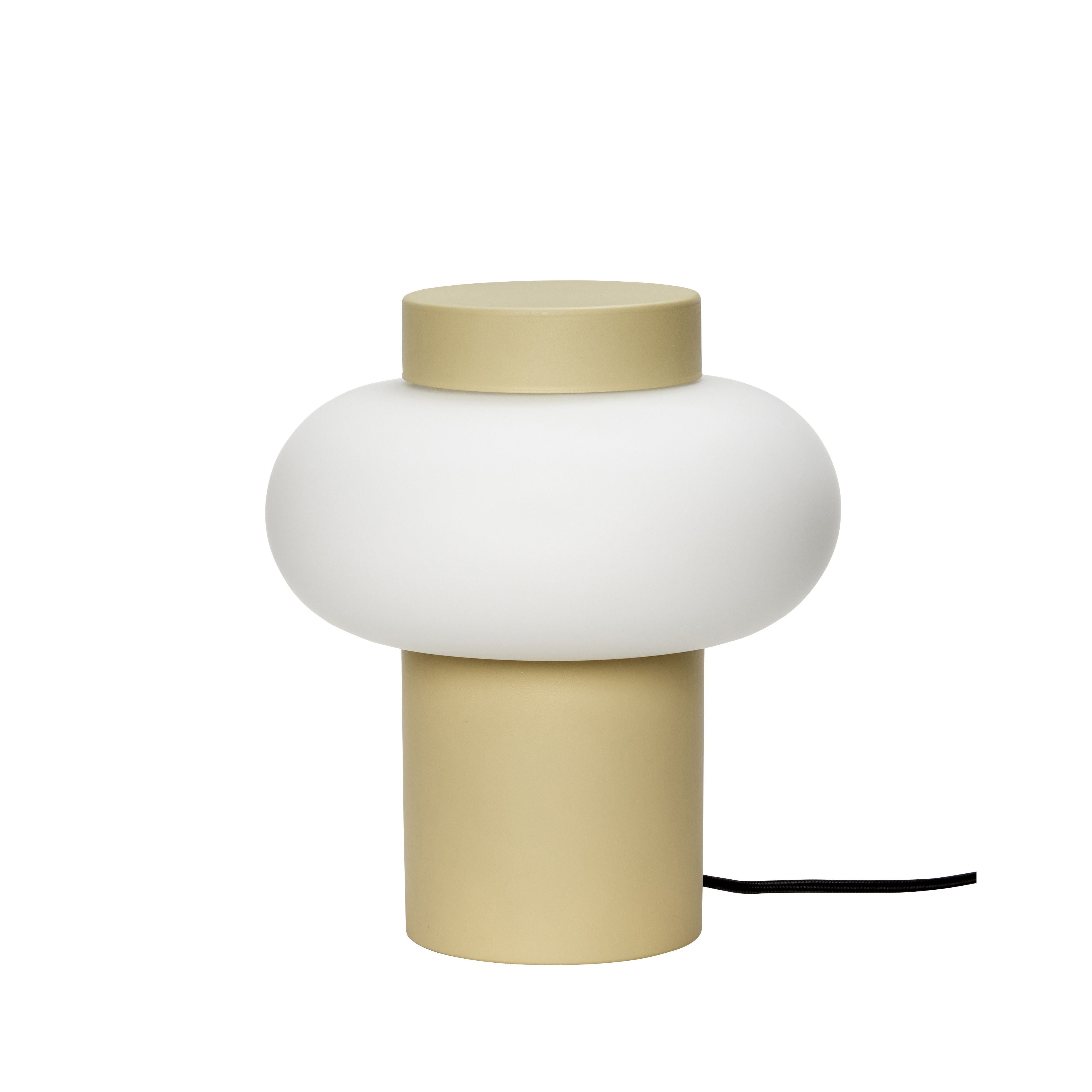 [product_category]-Hübsch Camp Table Lamp Metal/Glass Yellow/Opal-Hübsch-5712772117552-991408-HUB-1