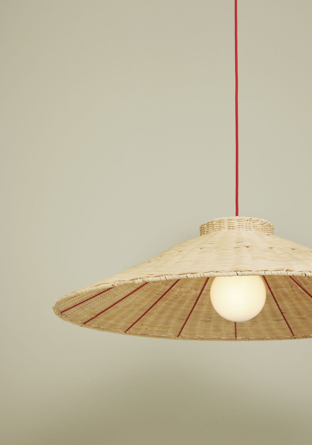 [product_category]-Hübsch Chand Ceiling Lamp, Natural/Red-Hübsch-5712772125991-991601-HUB-5