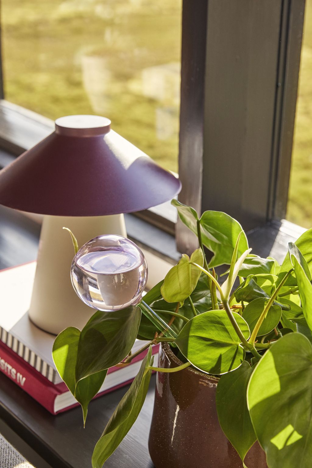 [product_category]-Hübsch Chipper Table Lamp, Burgundy/Sand-Hübsch-5712772126509-961615-HUB-3