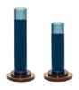 Hübsch Comet Candlestick Set 2, Blue