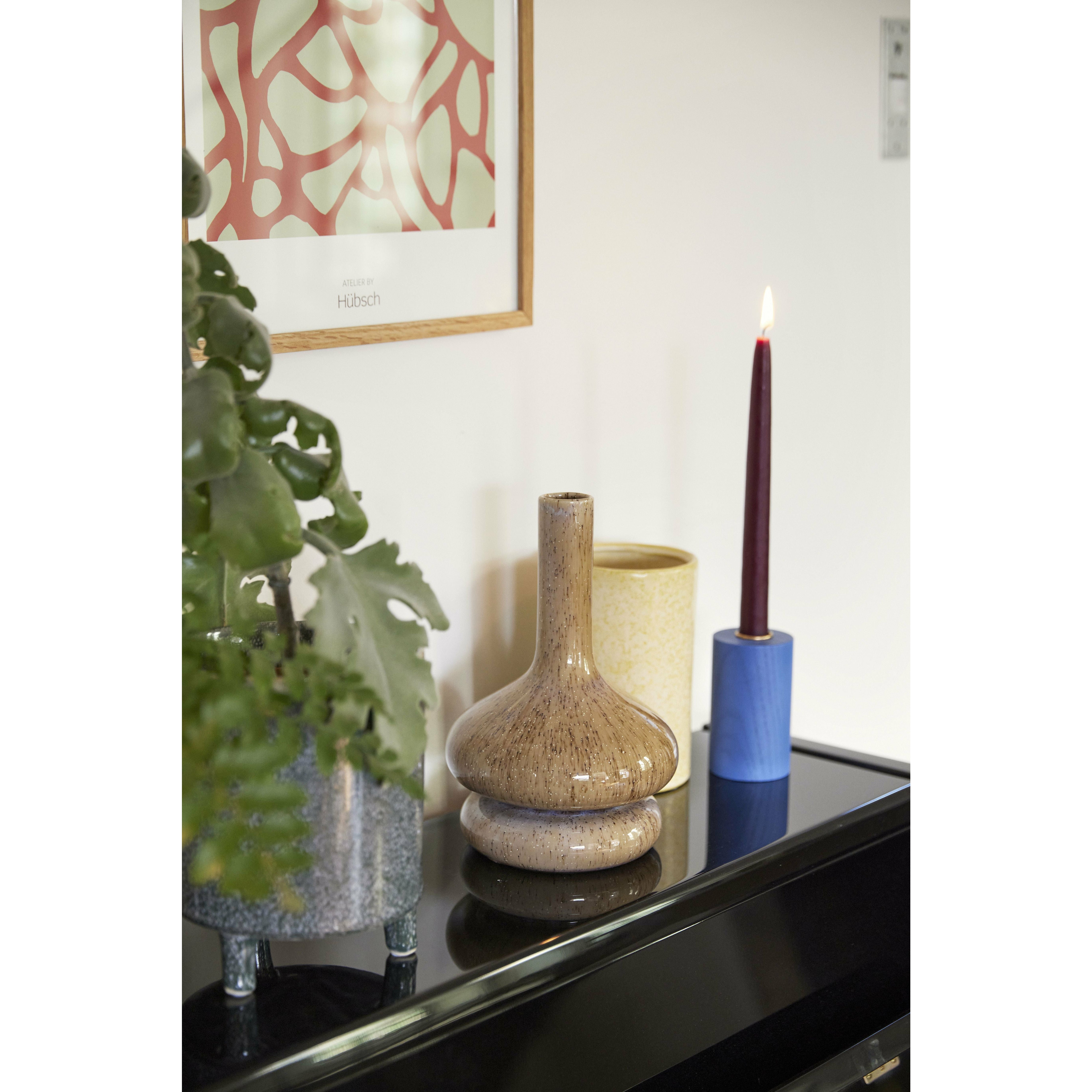 [product_category]-Hübsch Curve Vase Ceramic Sand-Hübsch-5712772115848-761404-HUB-8