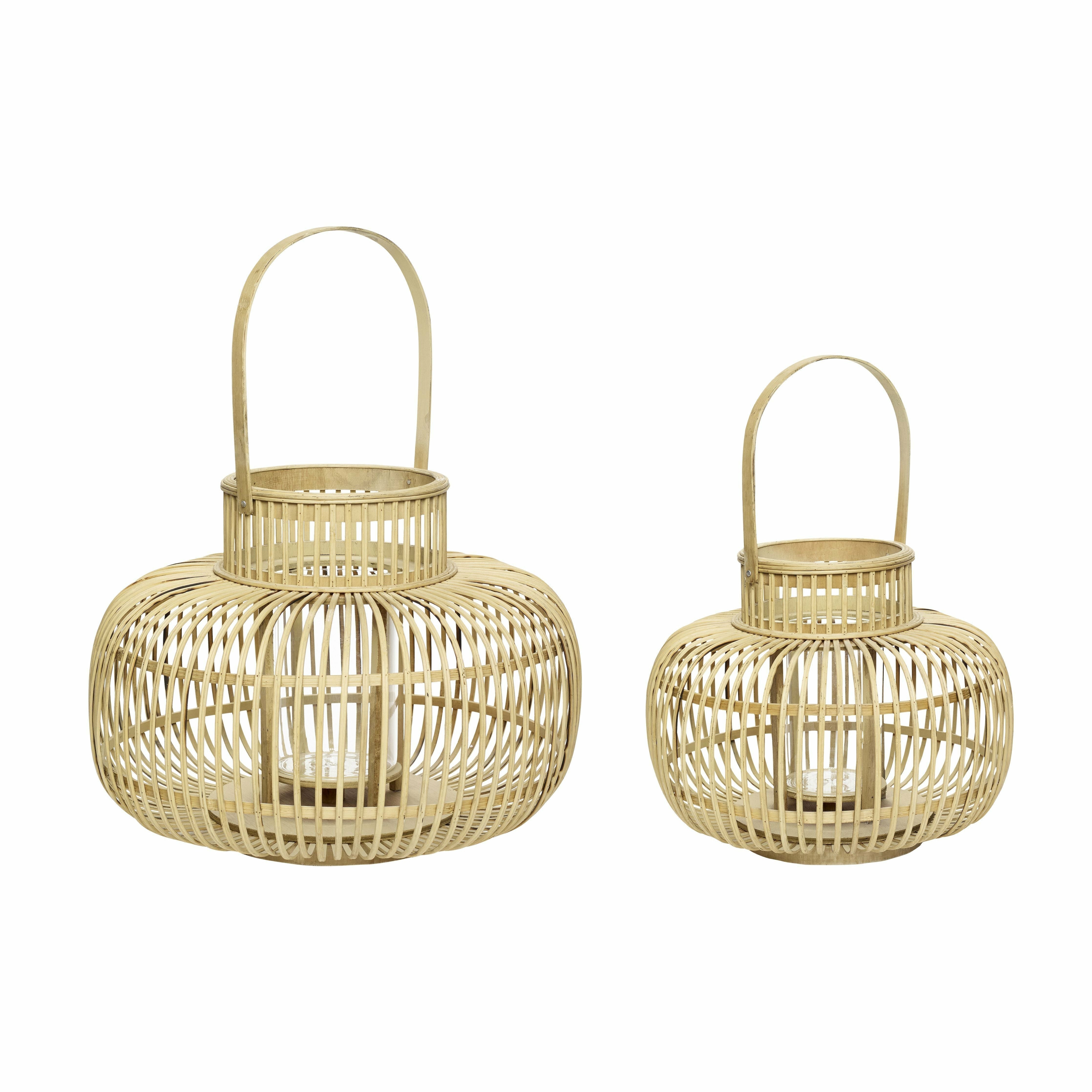 [product_category]-Hübsch Desert Lantern Bamboo Nature Set Of 2-Hübsch-5712772068403-30804-HUB-1