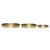 Hübsch Embarece Coaster Metal Brass Set 3