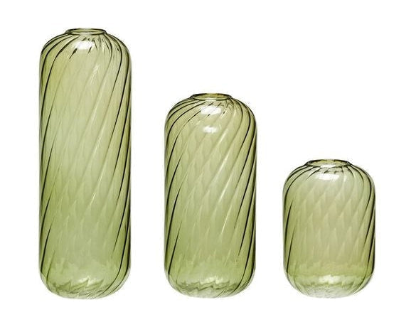 [product_category]-Hübsch Fleur Vase Set Of 3, Green-Hübsch-5712772121962-661512-HUB-1