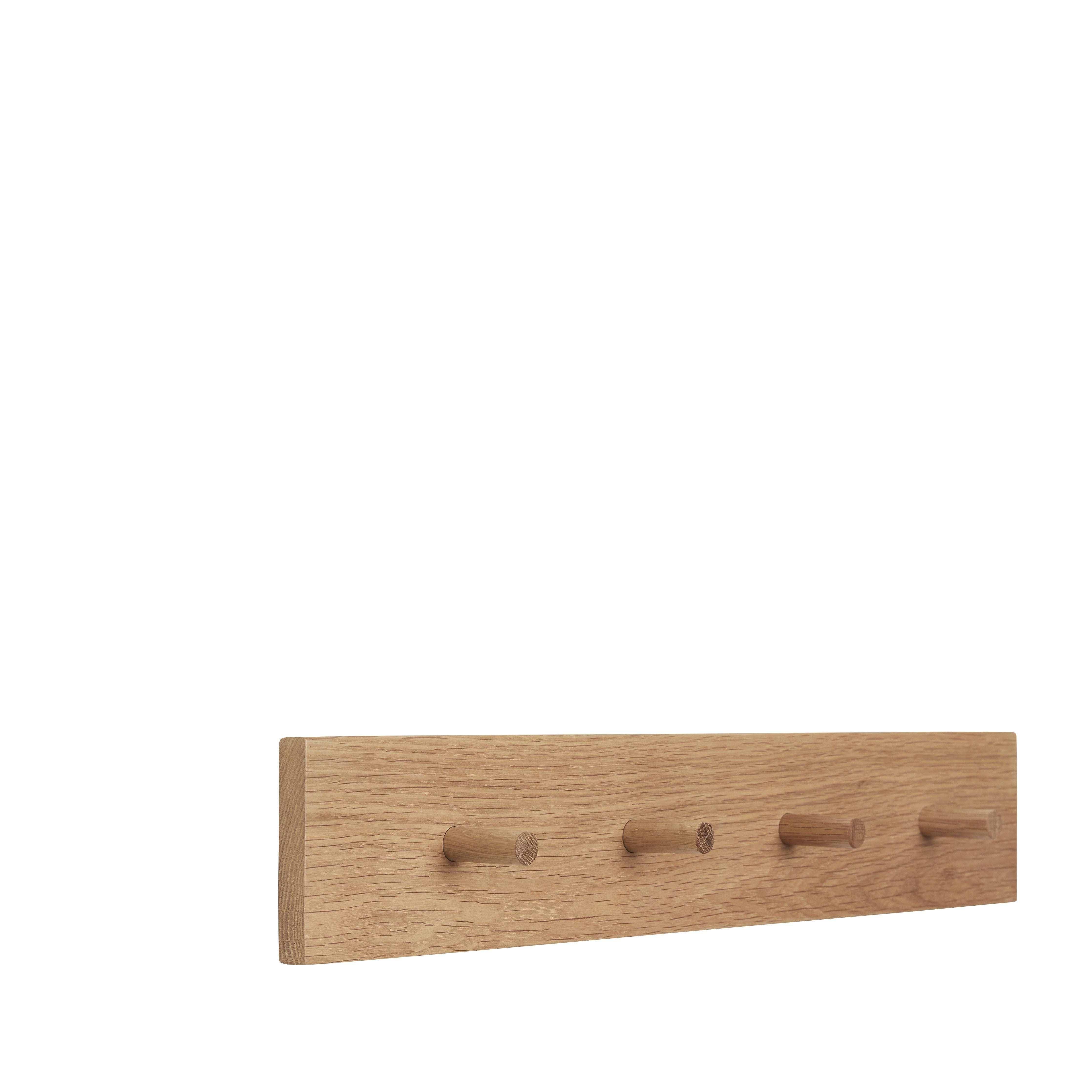 [product_category]-Hübsch Folk Hook Strip With 4 Hooks Oak Fsc-Hübsch-5712772105887-888040F-HUB-1