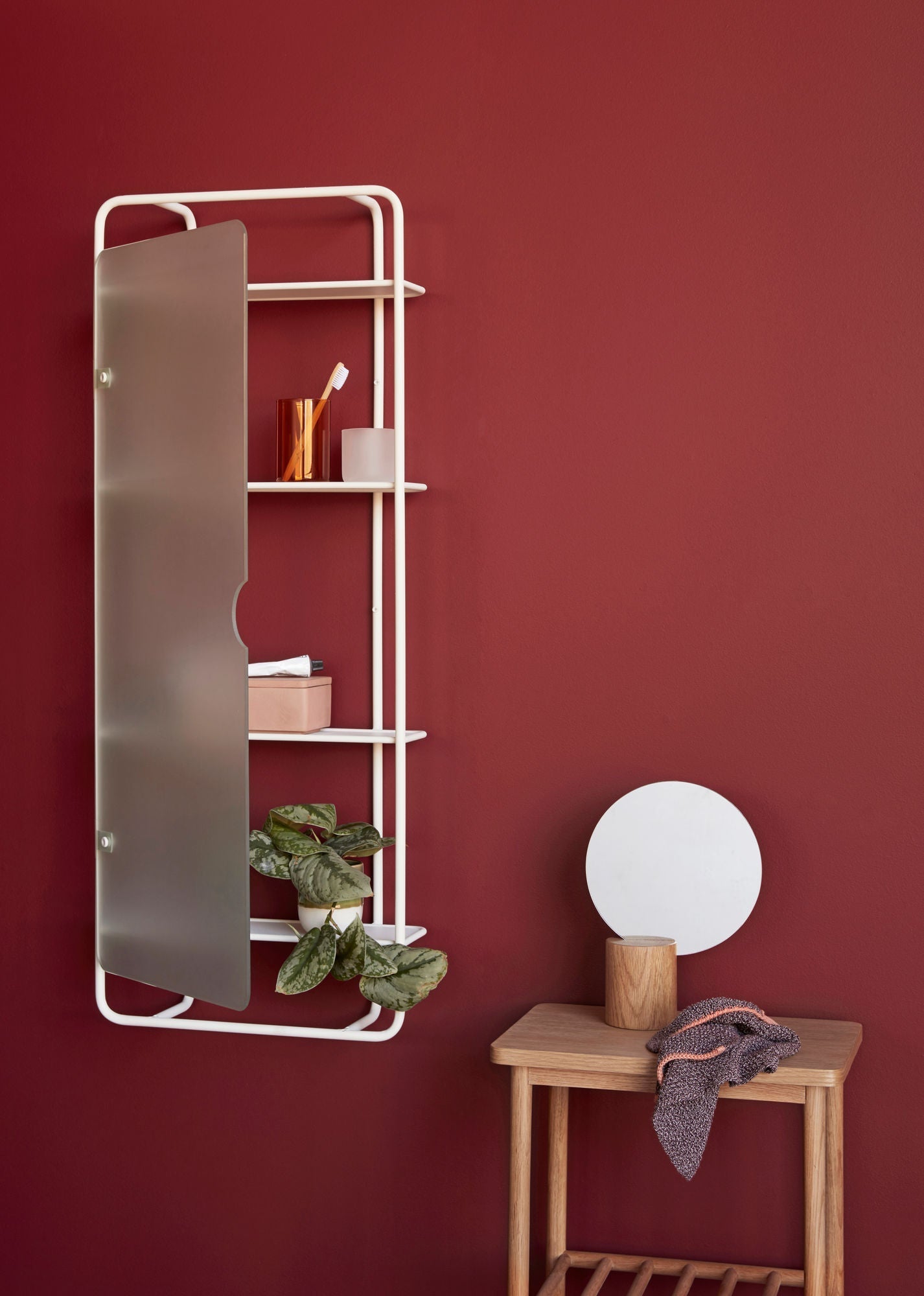 [product_category]-Hübsch Form Wall Shelf White-Hübsch-5712772070154-020905-HUB-2