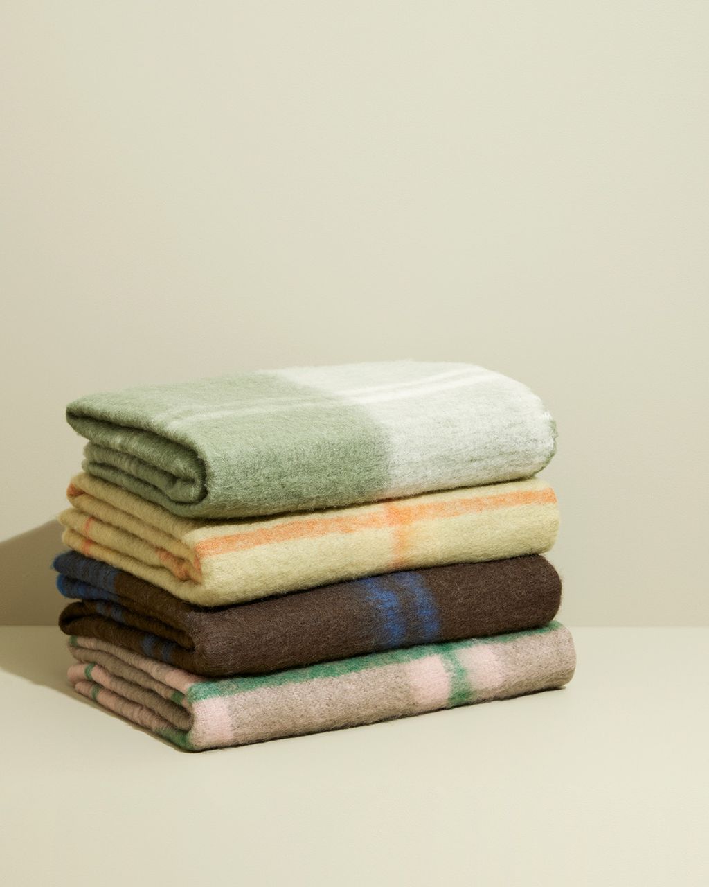 [product_category]-Hübsch Grid Throw, Green/Old Pink-Hübsch-5712772126745-371604-HUB-2