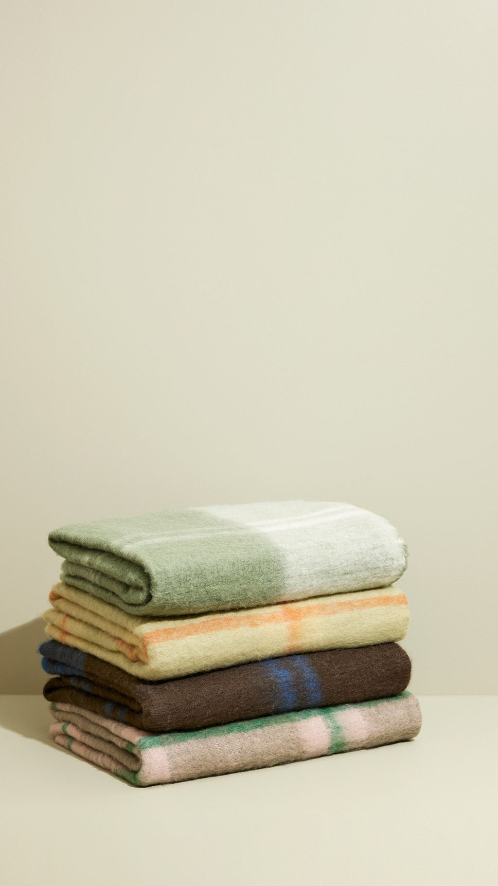 [product_category]-Hübsch Grid Throw, Light Green/Orange-Hübsch-5712772125113-371603-HUB-3