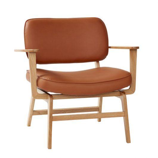[product_category]-Hübsch Haze Lounge Chair Microfiber/Oak Fsc Oeko Tex Natural/Brown-Hübsch-5712772112458-021125-HUB-1