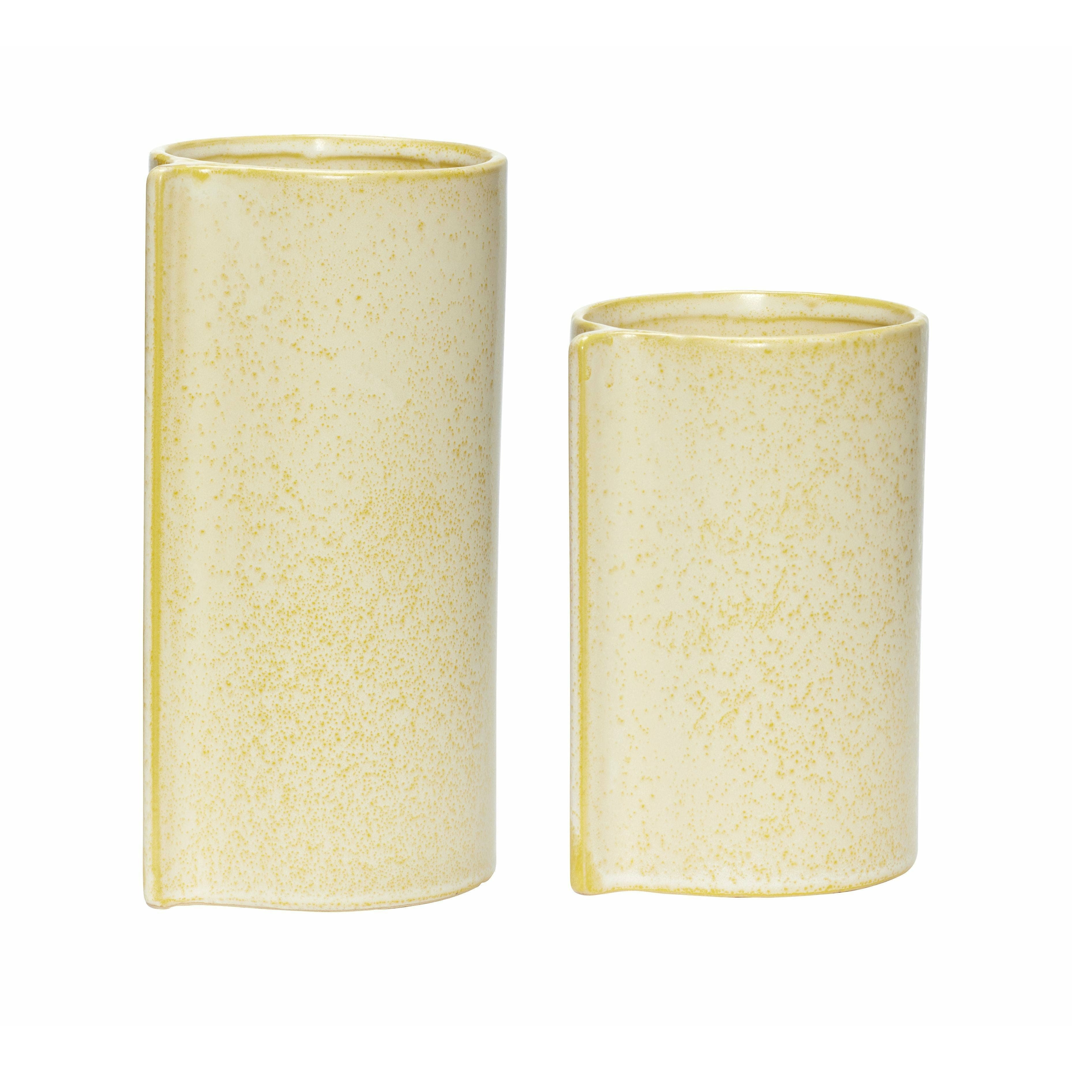 [product_category]-Hübsch Leaf Pots (Set Of 2), Yellow-Hübsch-5712772110478-671302-HUB-1