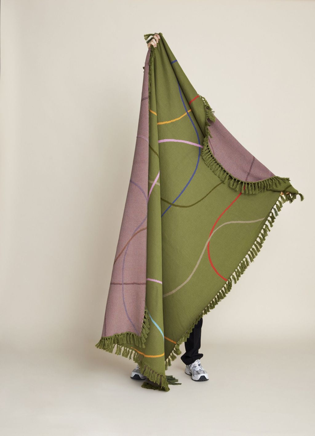 [product_category]-Hübsch Outline Throw, Green/Multicolor-Hübsch-5712772127643-221604-HUB-13
