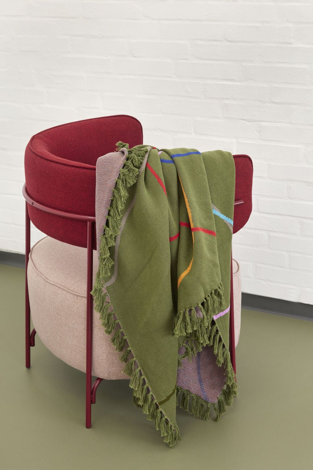 [product_category]-Hübsch Outline Throw, Green/Multicolor-Hübsch-5712772127643-221604-HUB-14