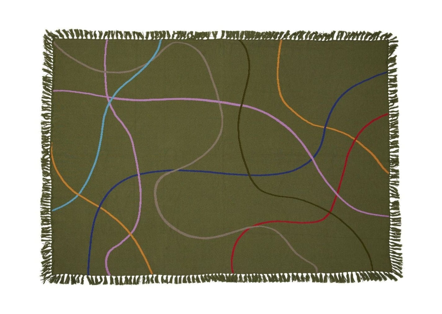 [product_category]-Hübsch Outline Throw, Green/Multicolor-Hübsch-5712772127643-221604-HUB-1