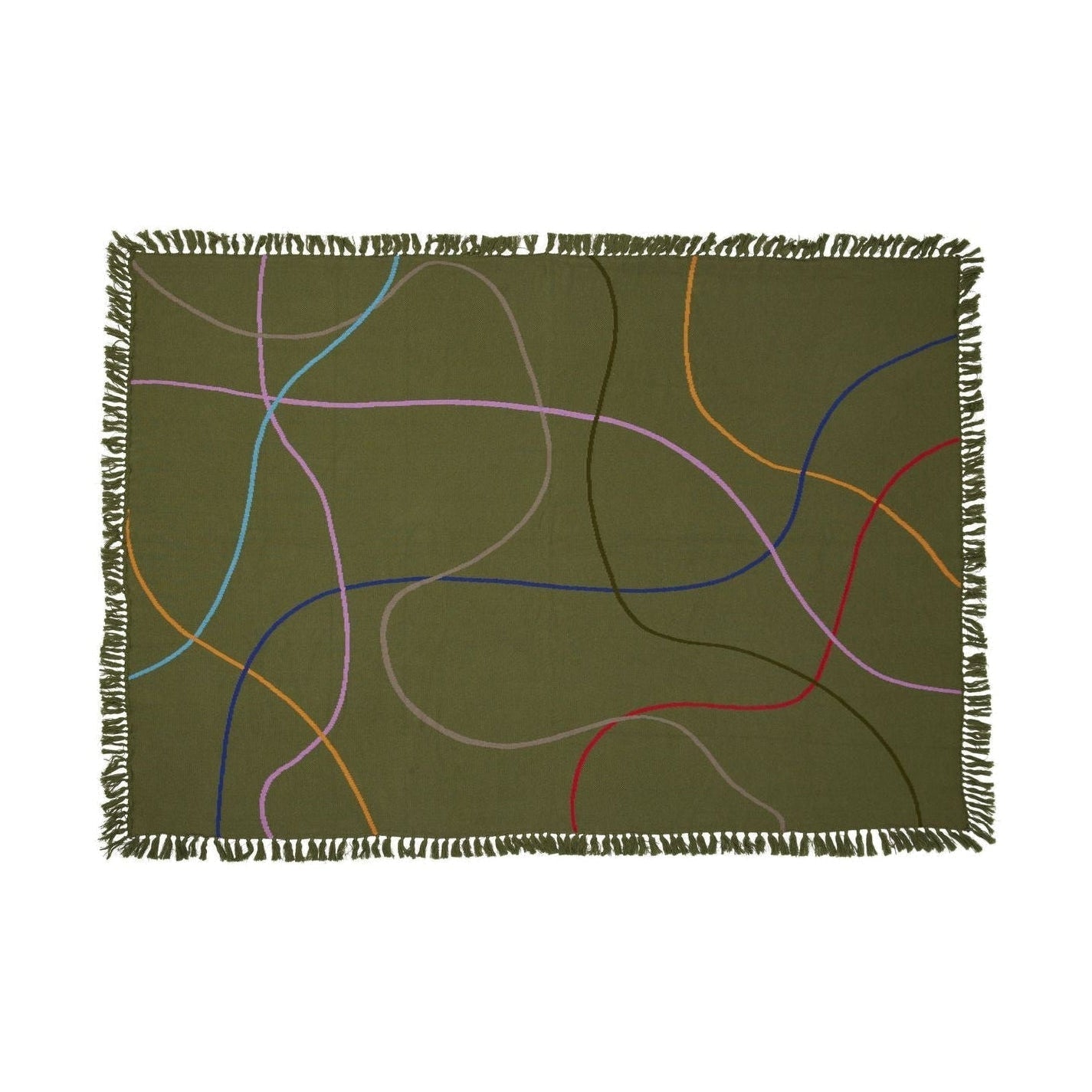 [product_category]-Hübsch Outline Throw, Green/Multicolor-Hübsch-5712772127643-221604-HUB-8