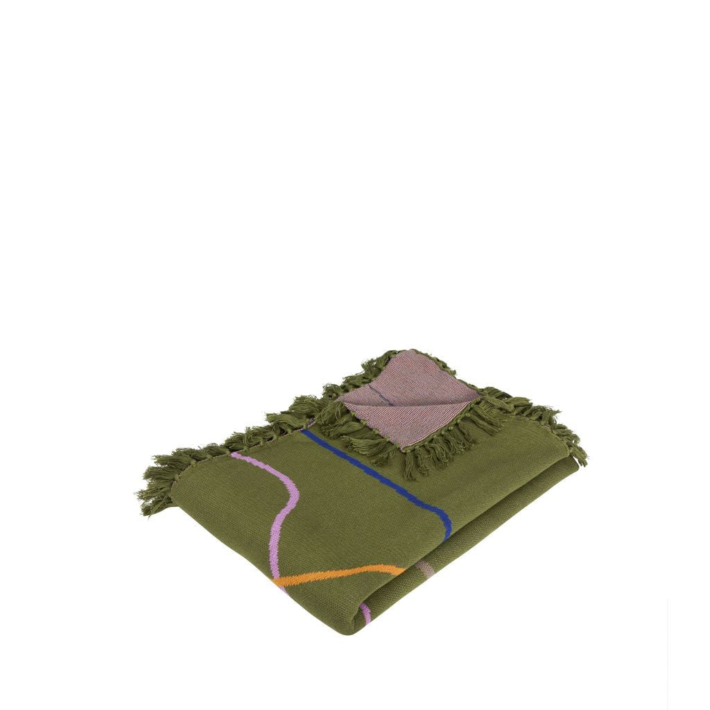 [product_category]-Hübsch Outline Throw, Green/Multicolor-Hübsch-5712772127643-221604-HUB-9