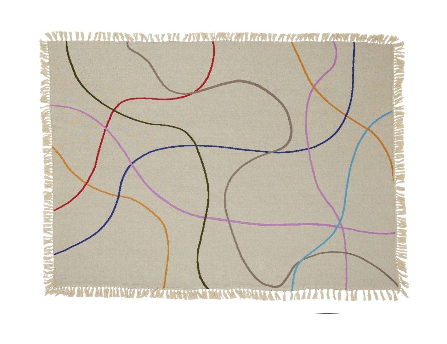 [product_category]-Hübsch Outline Throw, Multi Colors/Sand Colors-Hübsch-5712772127674-221605-HUB-1