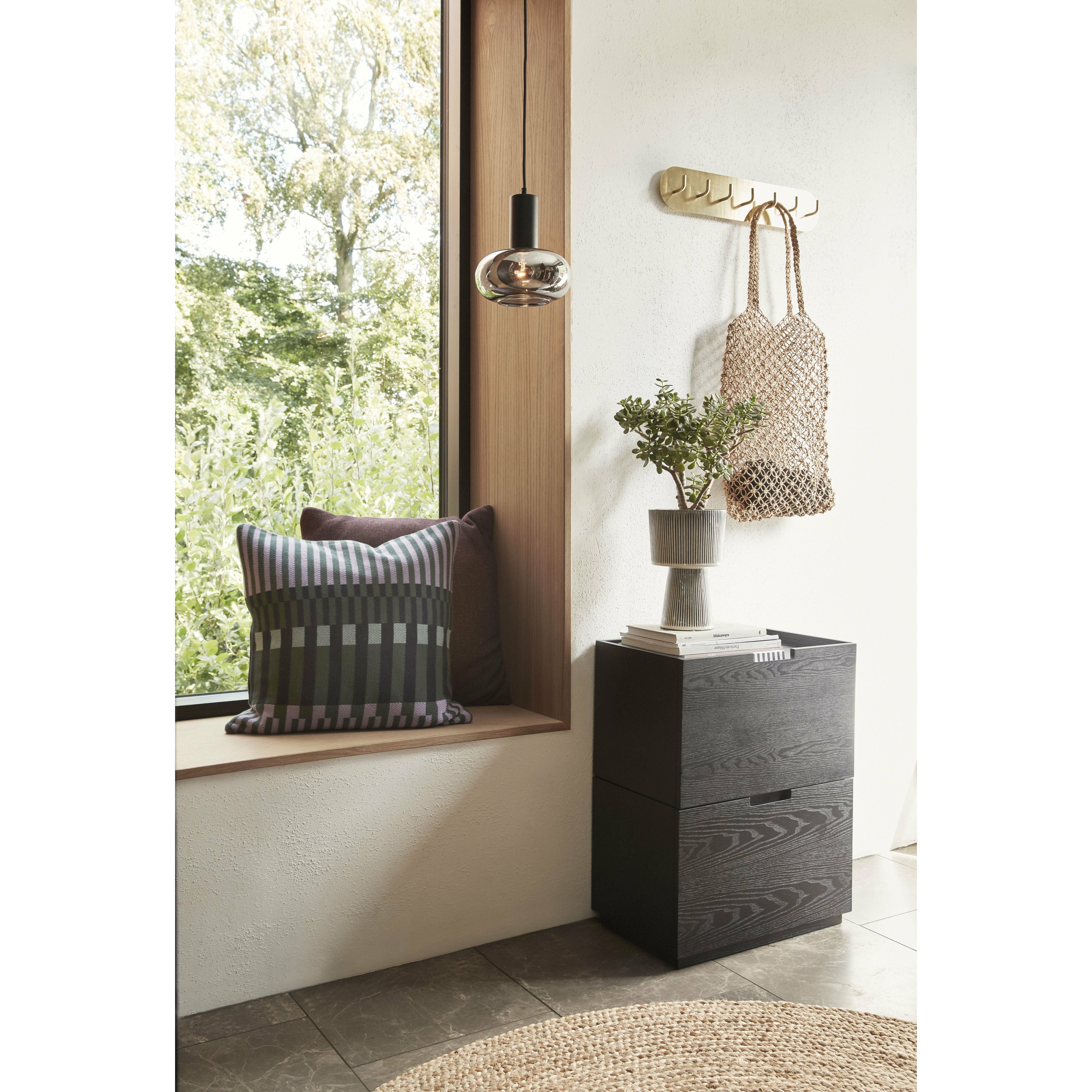 [product_category]-Hübsch Plinth Pots (Set Of 2), Beige/Black-Hübsch-5712772072783-671103-HUB-5