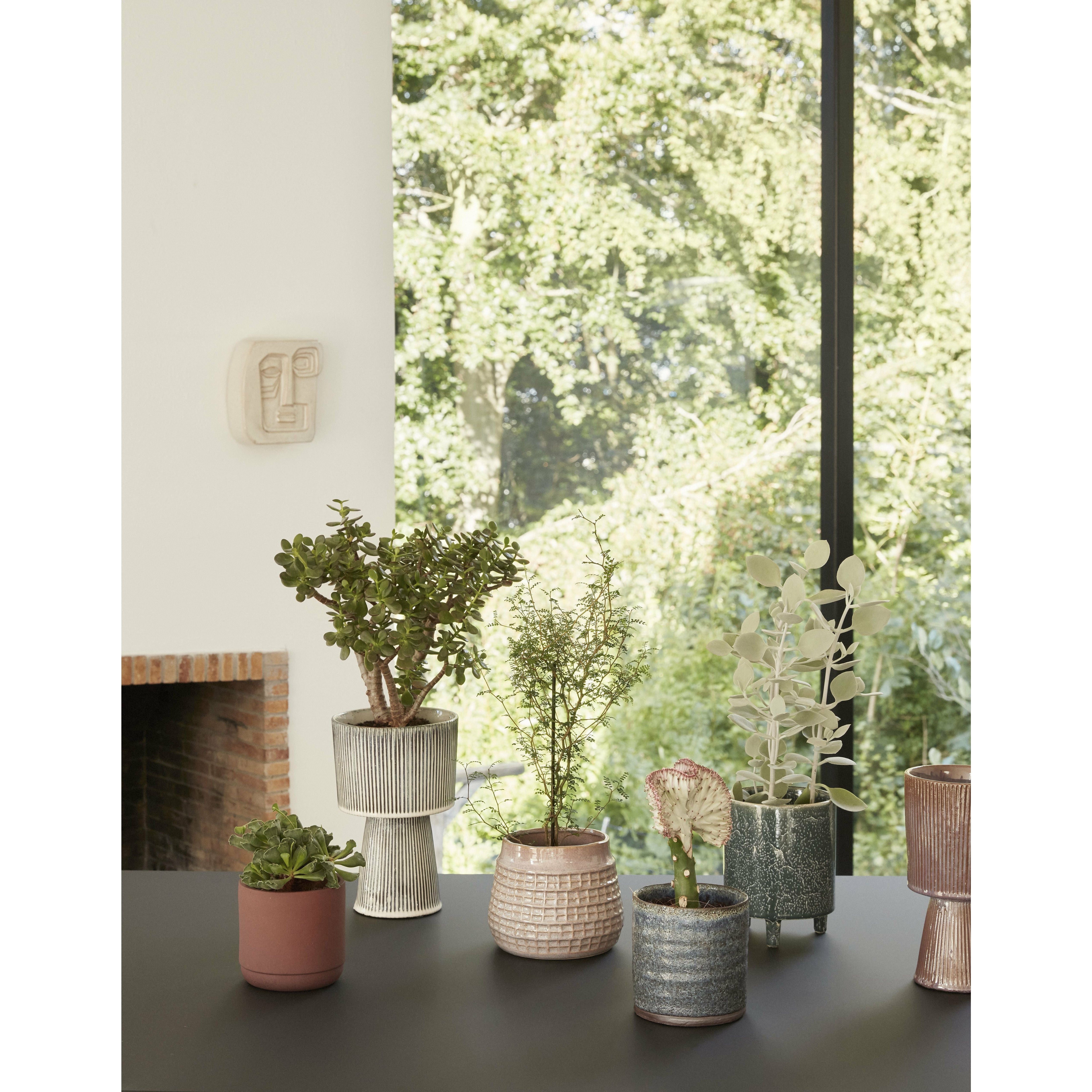 [product_category]-Hübsch Plinth Pots (Set Of 2), Beige/Black-Hübsch-5712772072783-671103-HUB-9