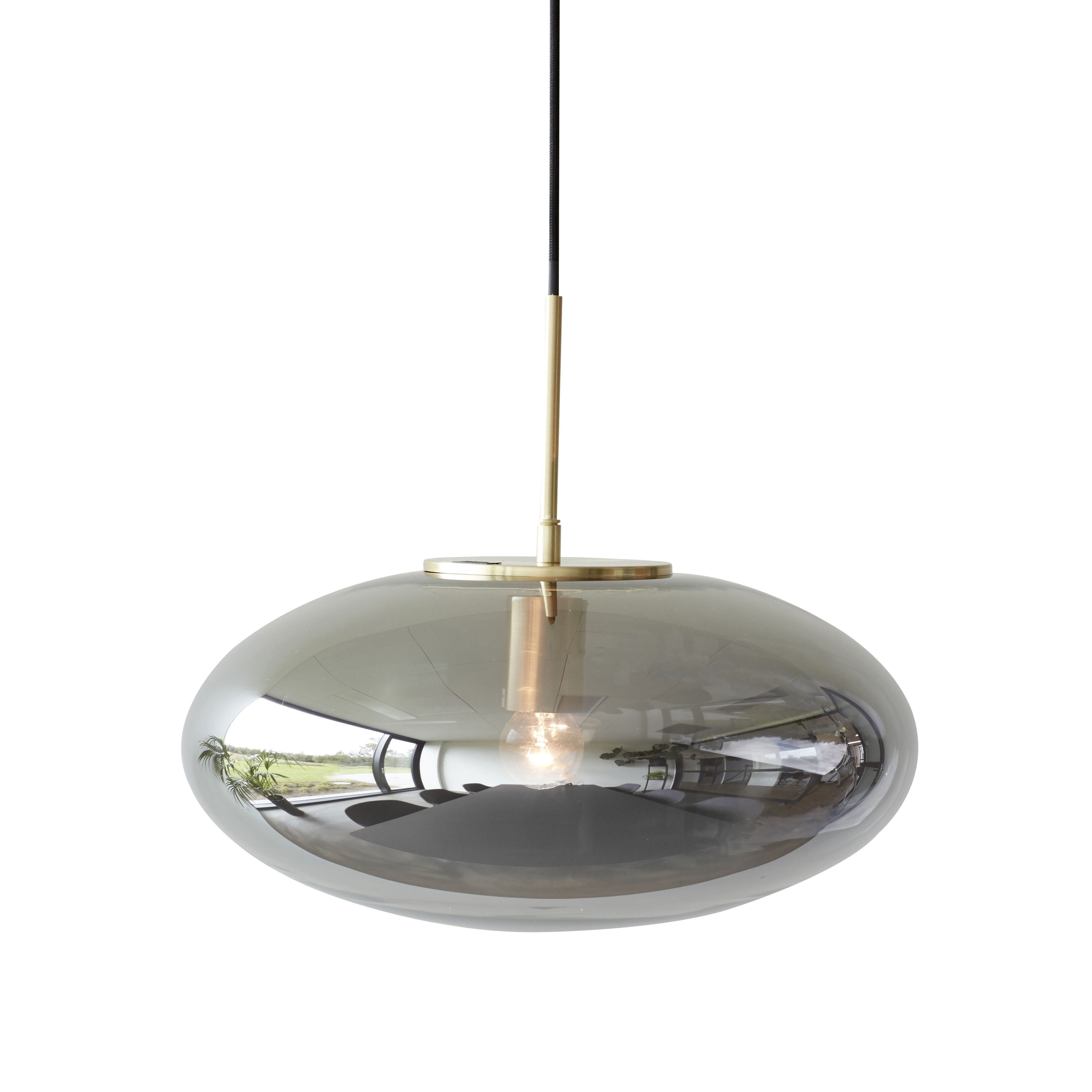[product_category]-Hübsch Reflect Pendant Ellipse Grey-Hübsch-5712772069042-990822-HUB-1