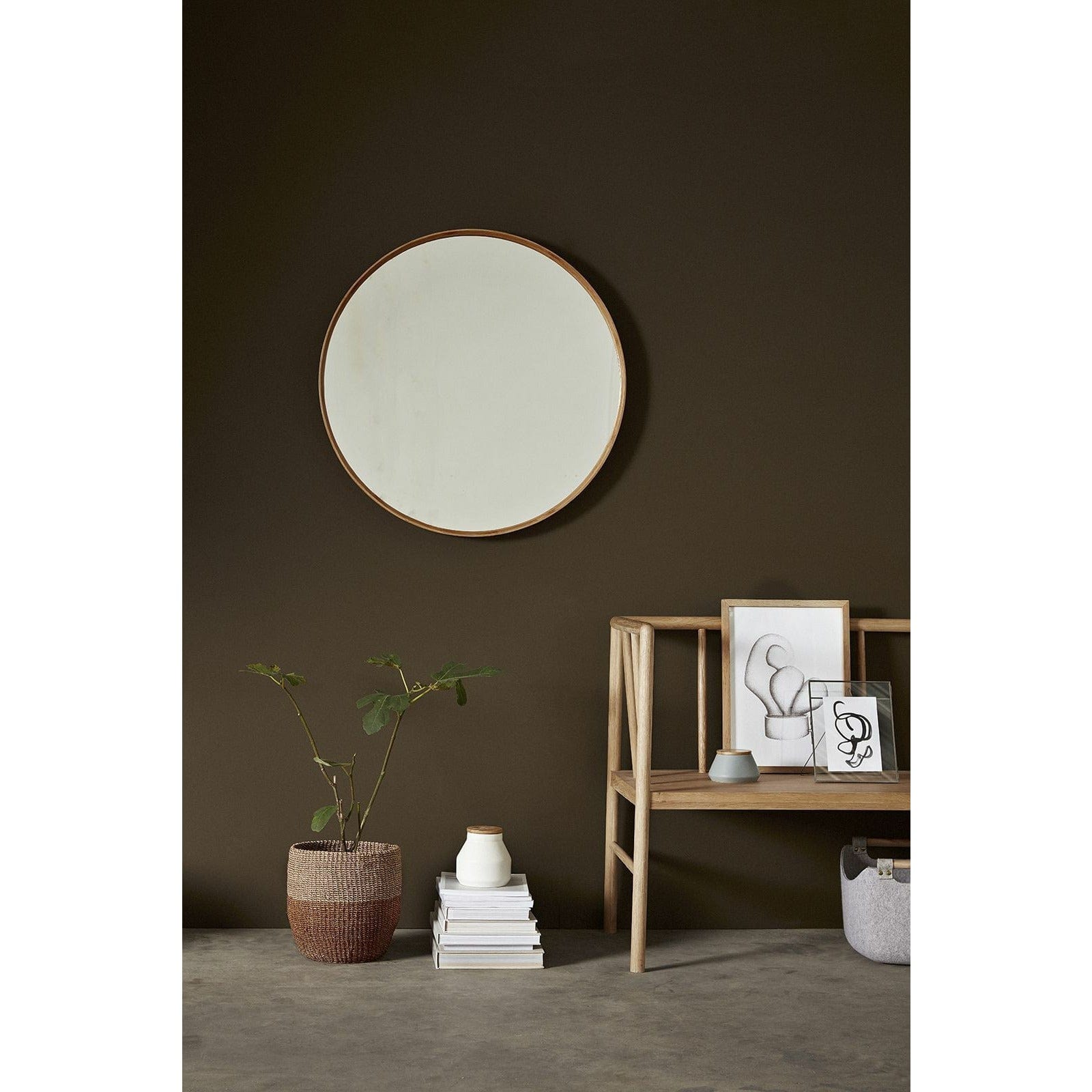 [product_category]-Hübsch Reflect Wall Mirror M/Wooden Frame Natural-Hübsch-5712772065518-240601-HUB-6