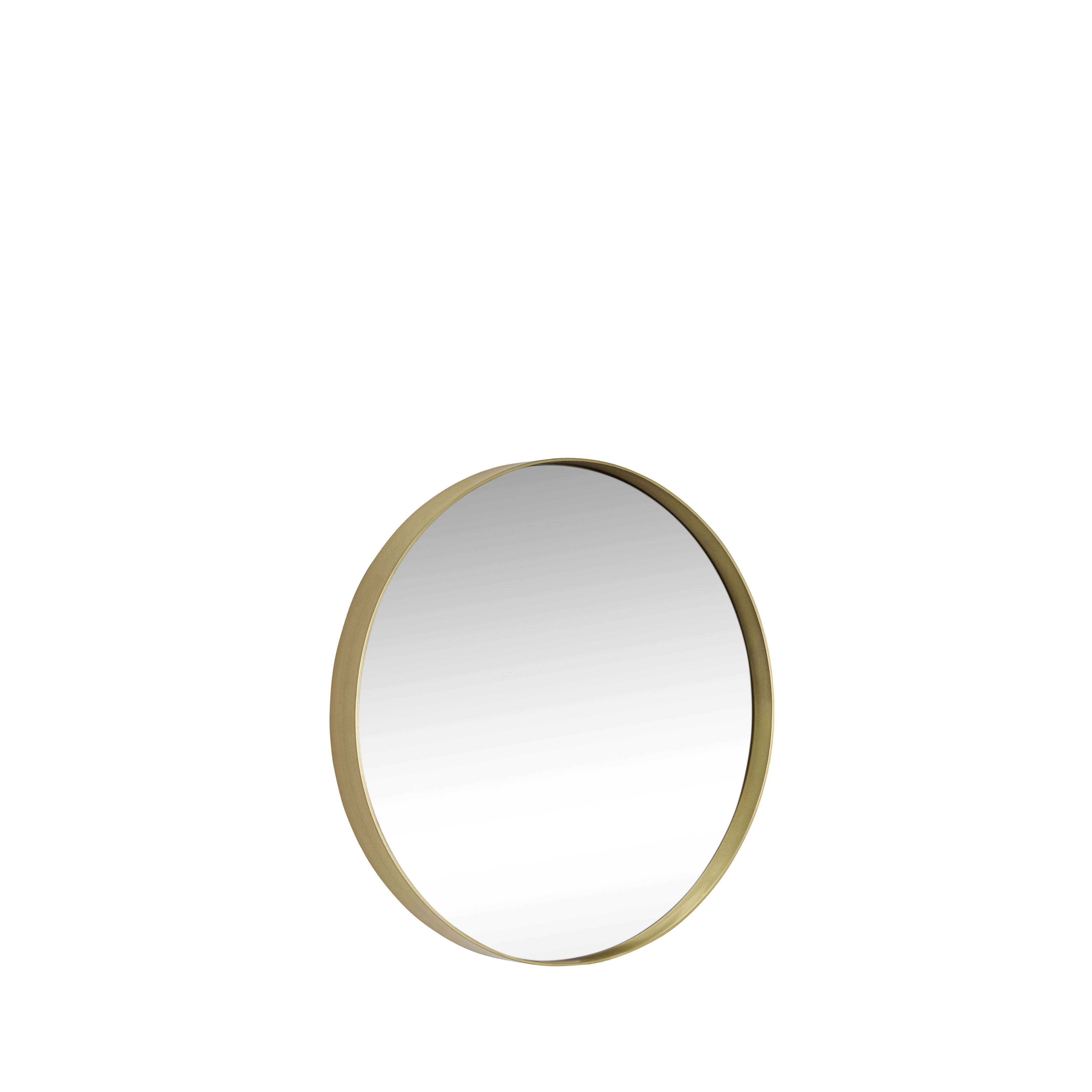 [product_category]-Hübsch Retro Wall Mirror With Brass Frame Round-Hübsch-5712772048610-340122-HUB-1