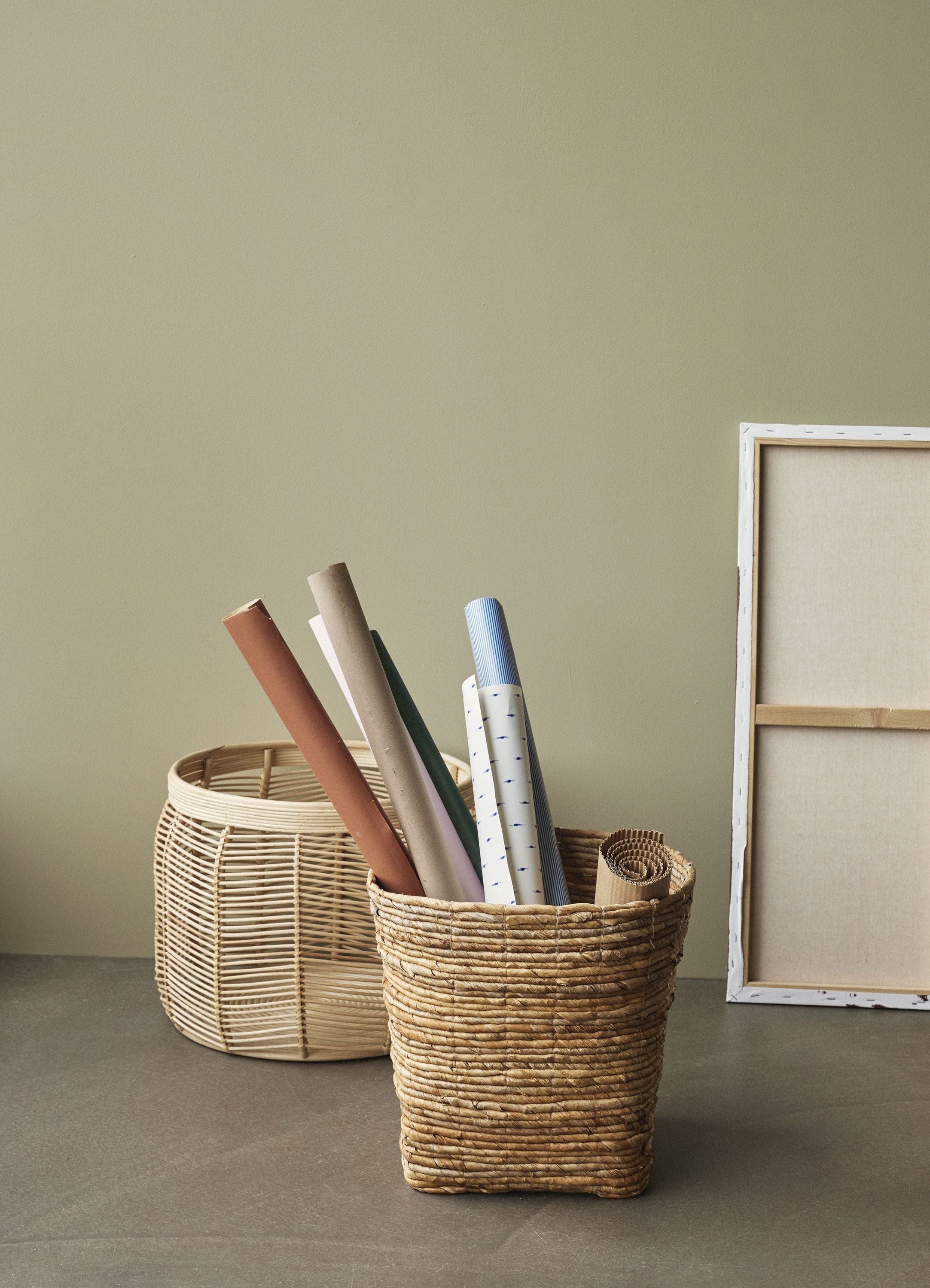 [product_category]-Hübsch Reveal Basket Mint/Natural Set Of 2-Hübsch-5712772130674-171703-HUB-16